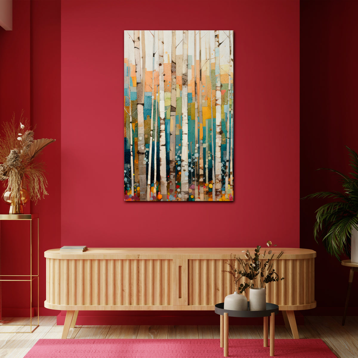 BIRCH KALEIDOSCOPE Pionowy obraz na płótnie