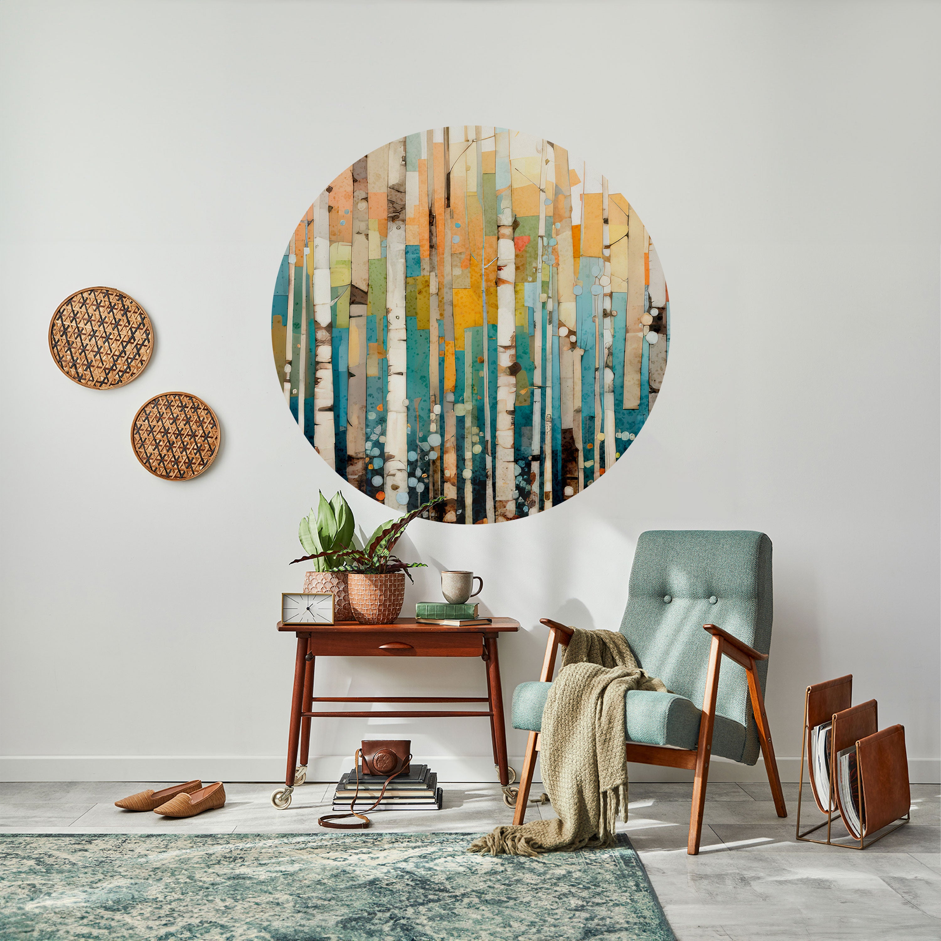 BIRCH KALEIDOSCOPE Naklejka okrągła