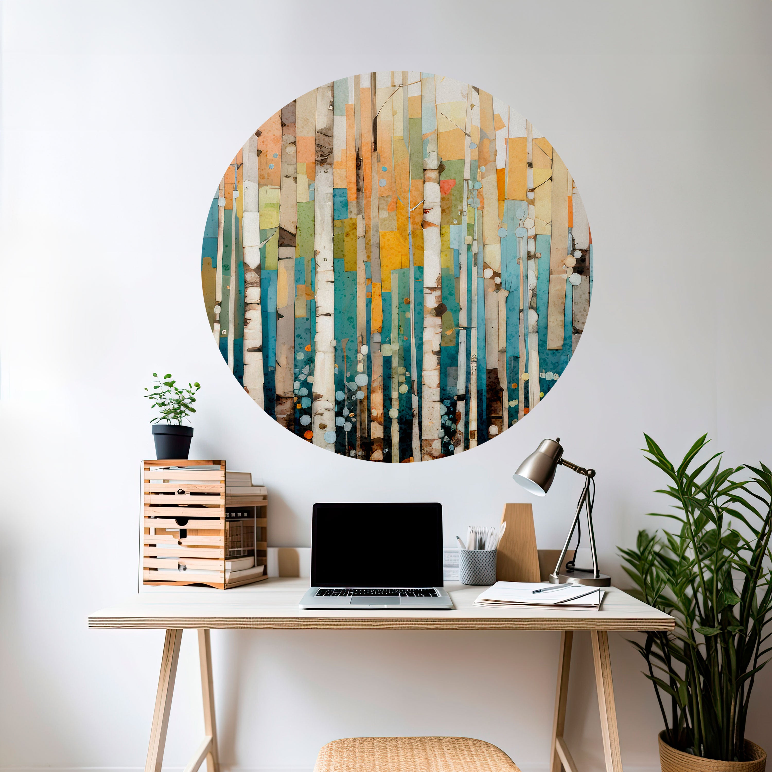 BIRCH KALEIDOSCOPE Naklejka okrągła