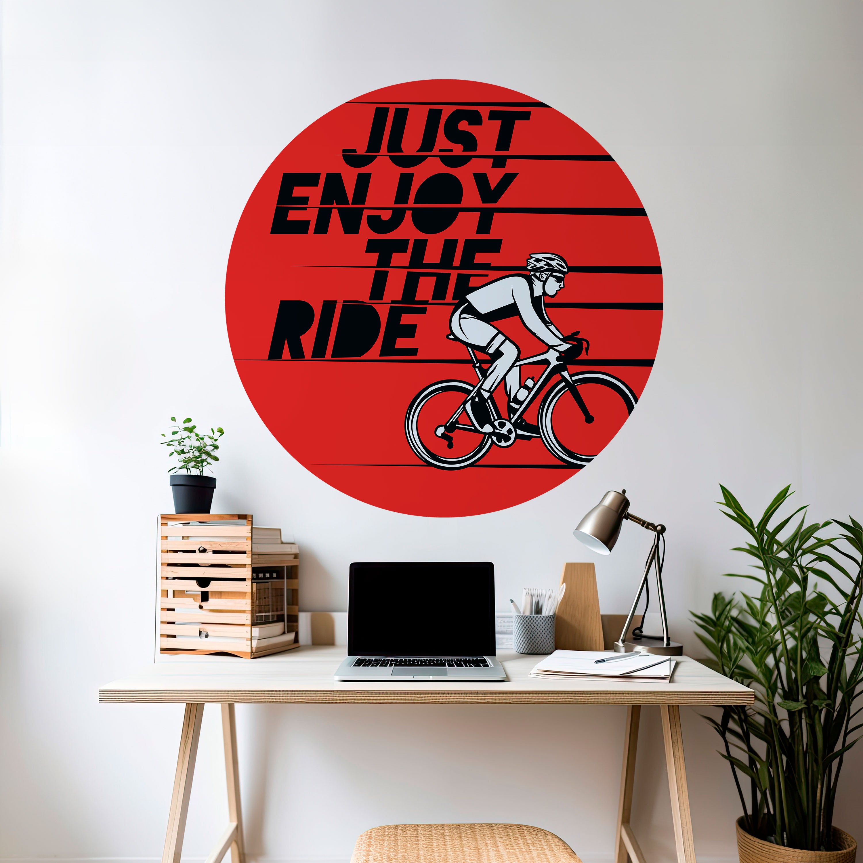 ENJOY THE RIDE Naklejka okrągła