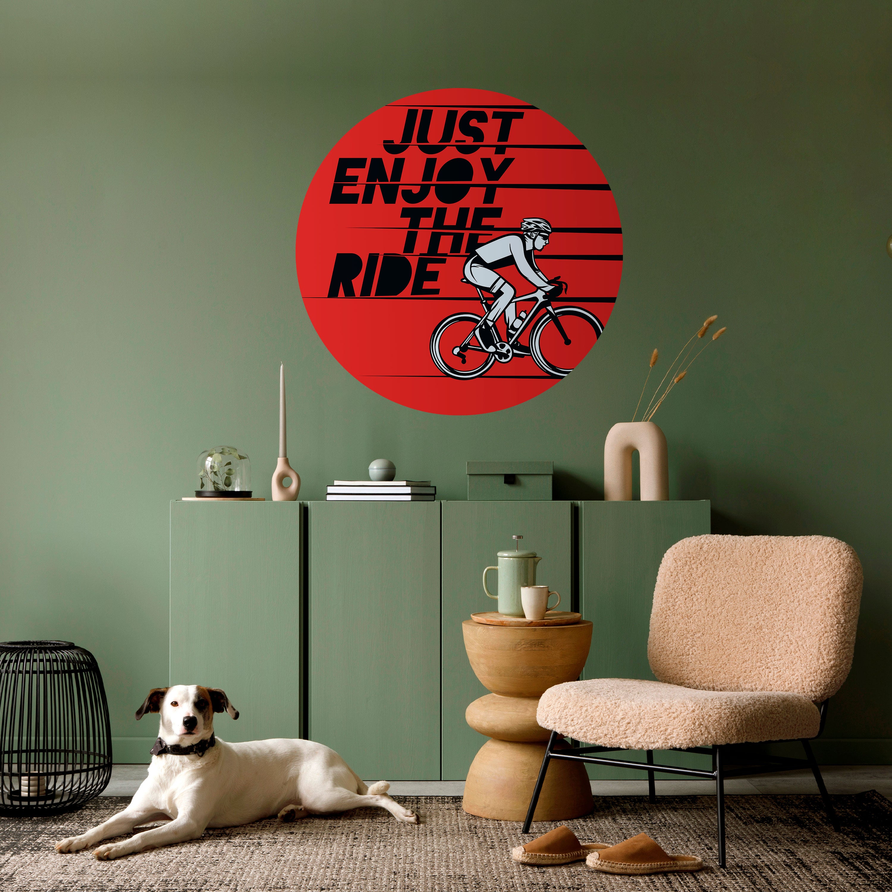 ENJOY THE RIDE Naklejka okrągła