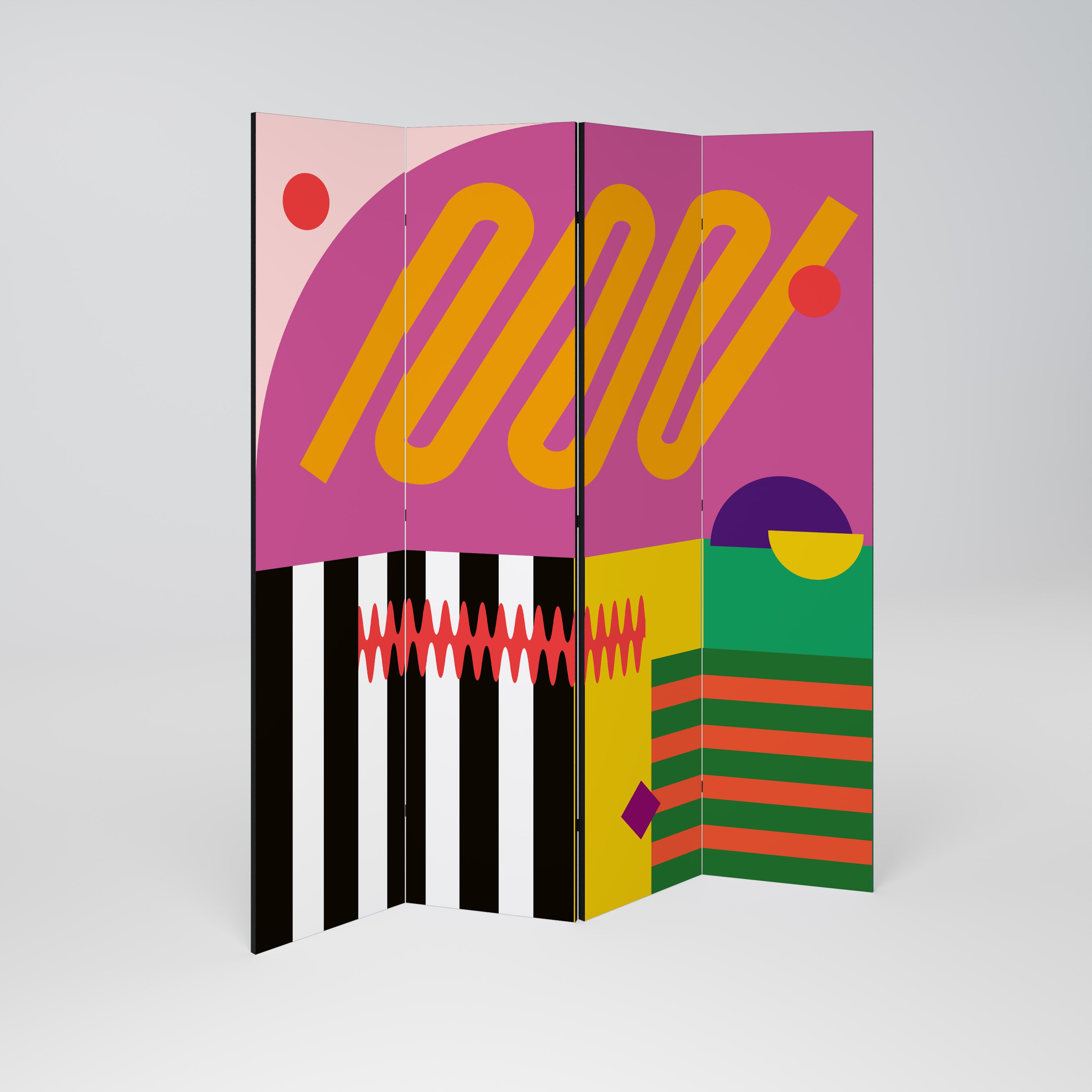 VIVID ART Dekoracyjny parawan 4-skrzydłowy
