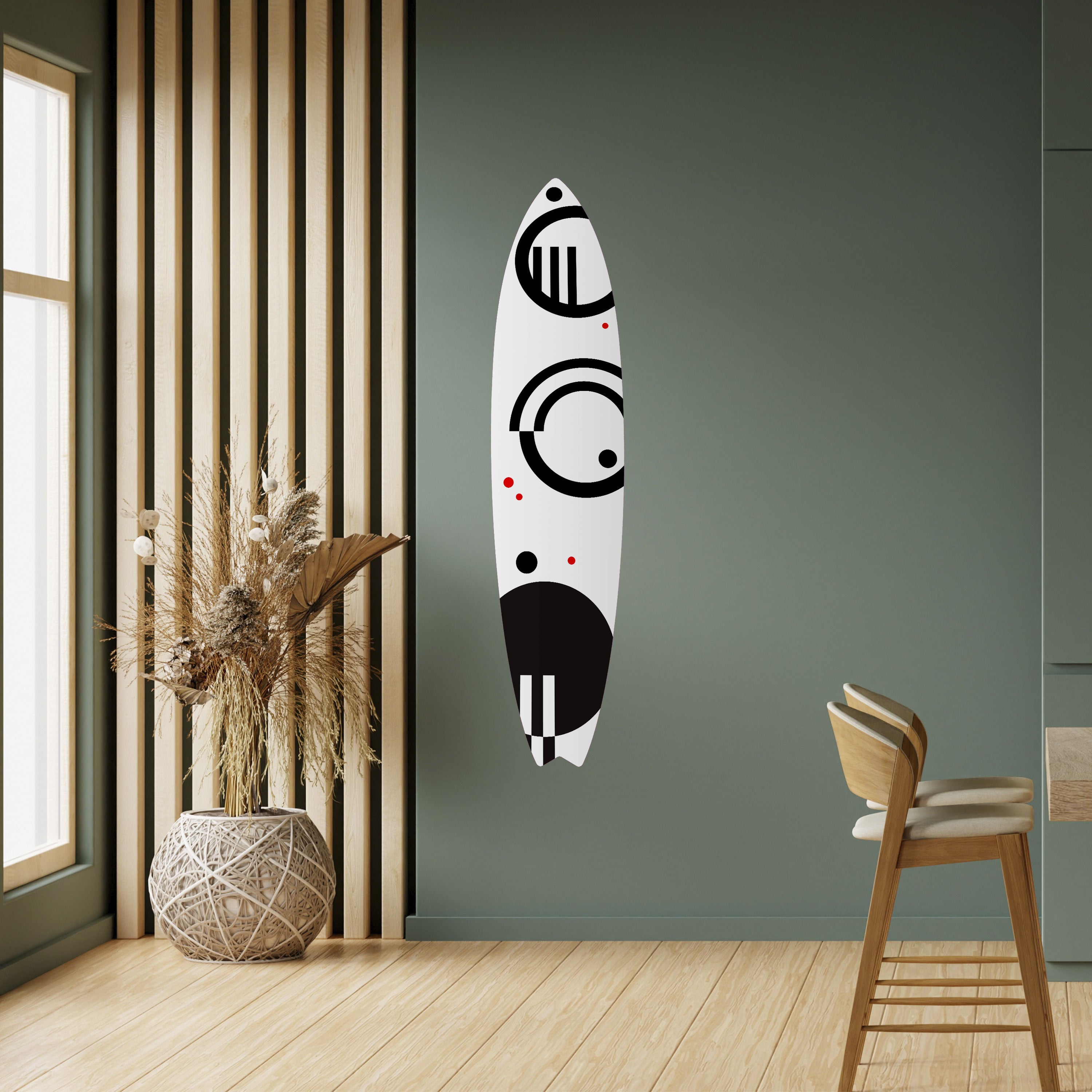 BLACK AND WHITE COMBINATION Naklejka - deska surfingowa