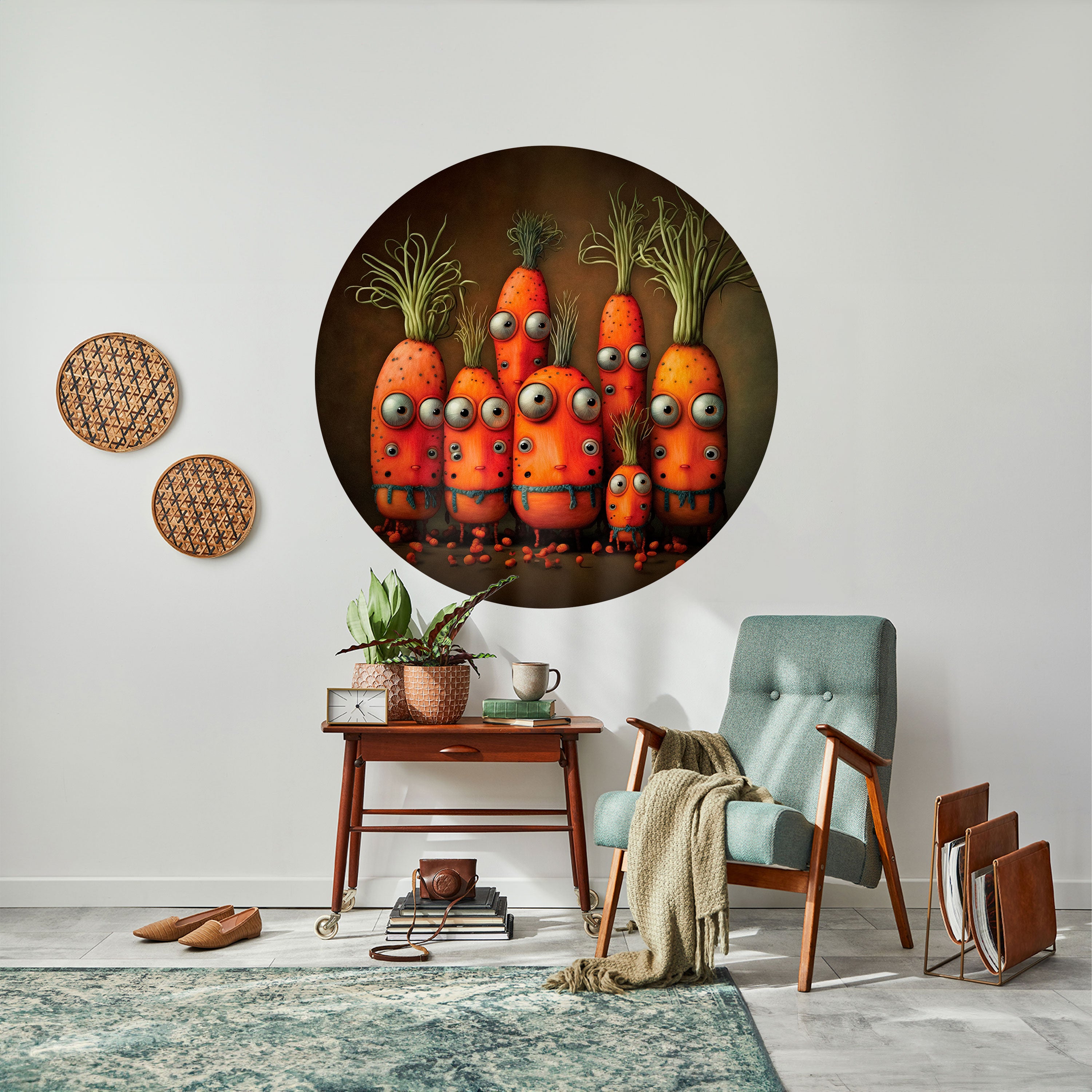 CUTE OR SCARY Naklejka okrągła