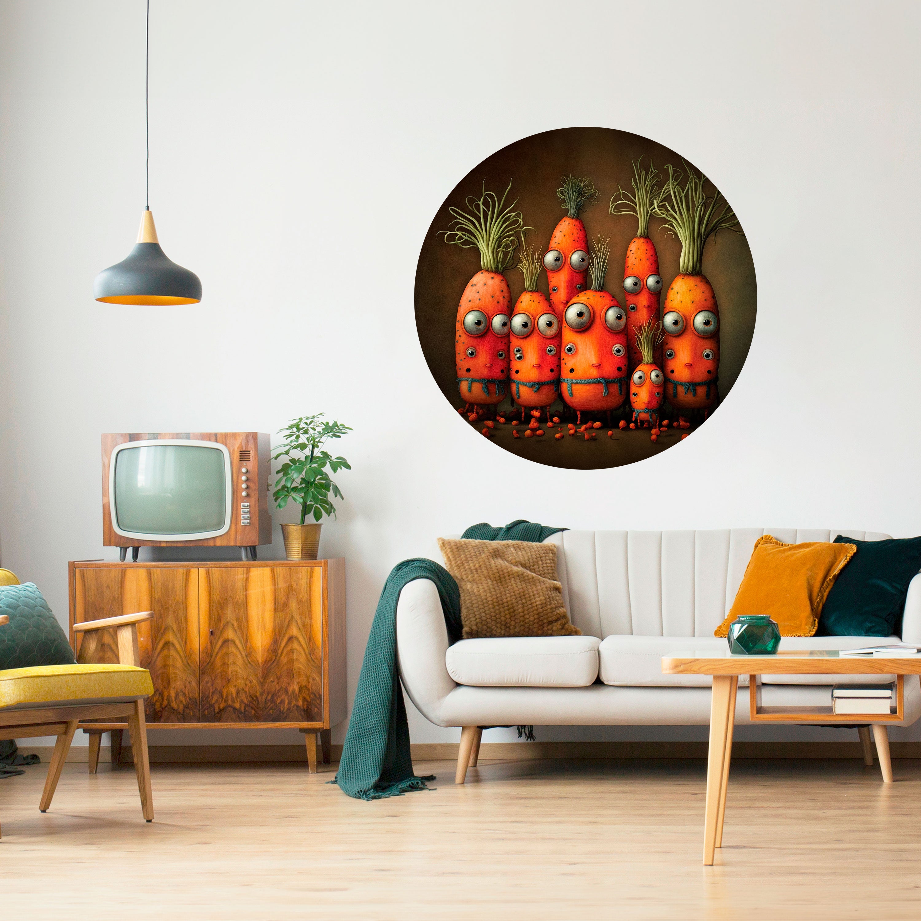 CUTE OR SCARY Naklejka okrągła