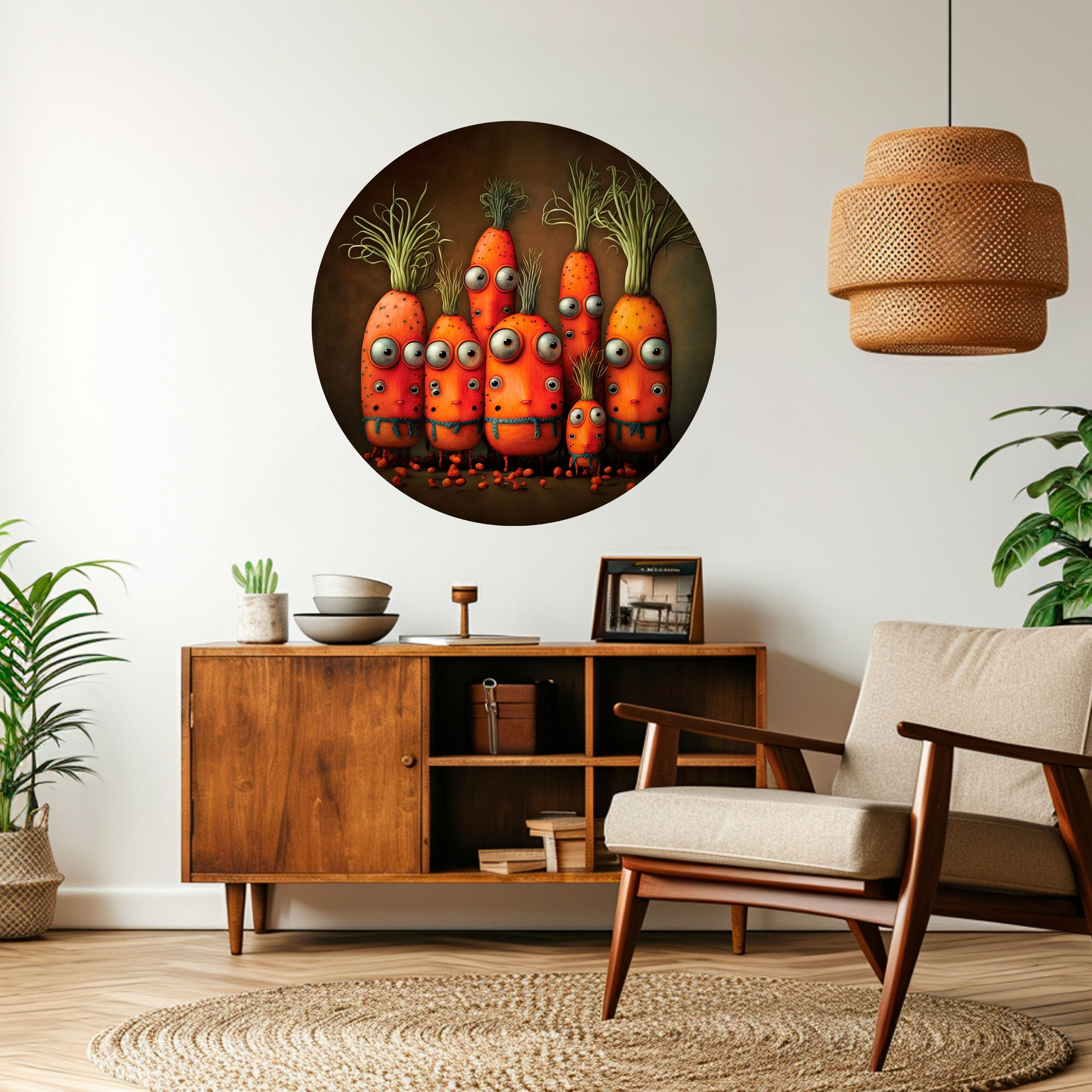 CUTE OR SCARY Naklejka okrągła