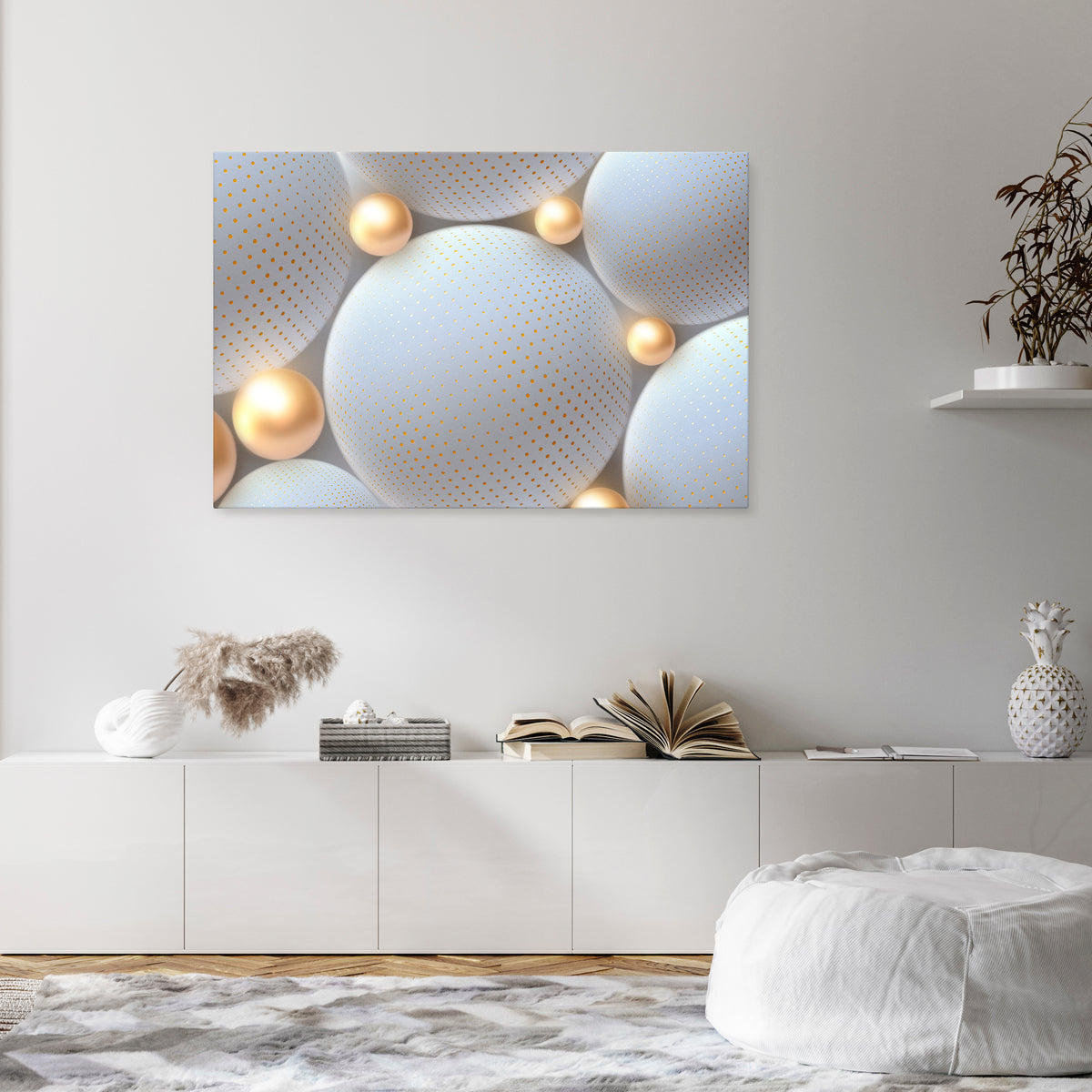 LUMINOUS SPHERICAL HARMONY Poziomy obraz na płótnie