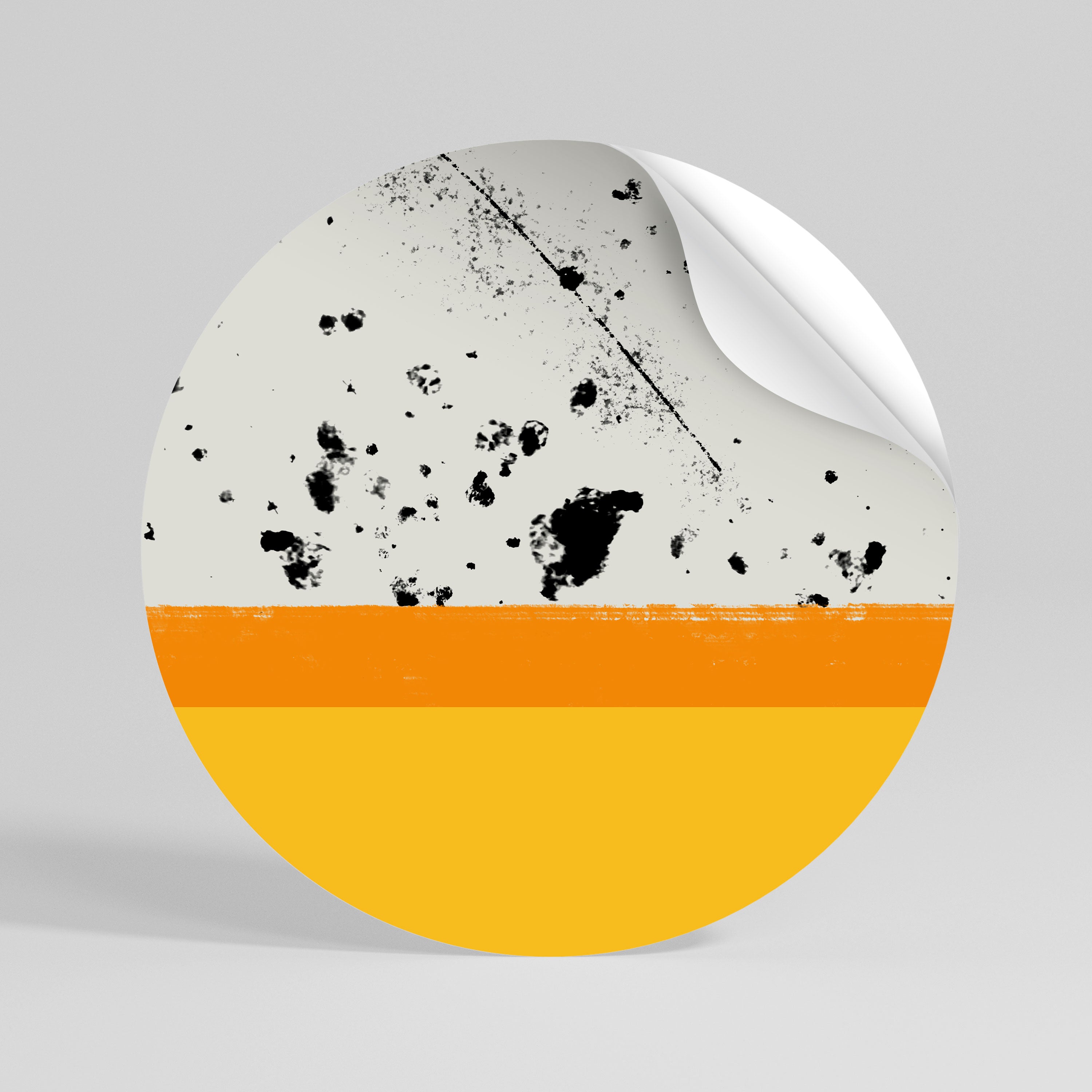 DYED BY ORANGE Naklejka - okrągła