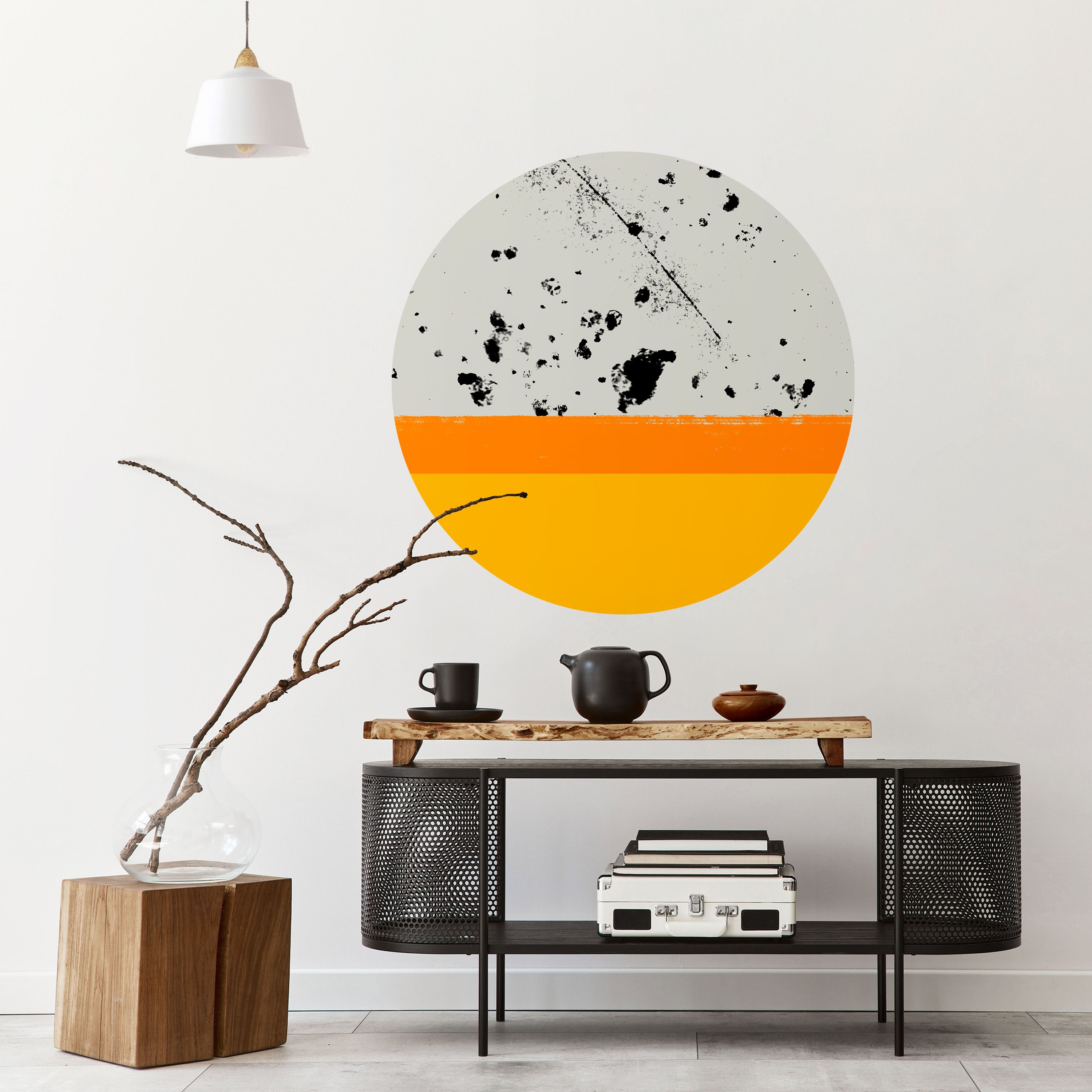 DYED BY ORANGE Naklejka okrągła