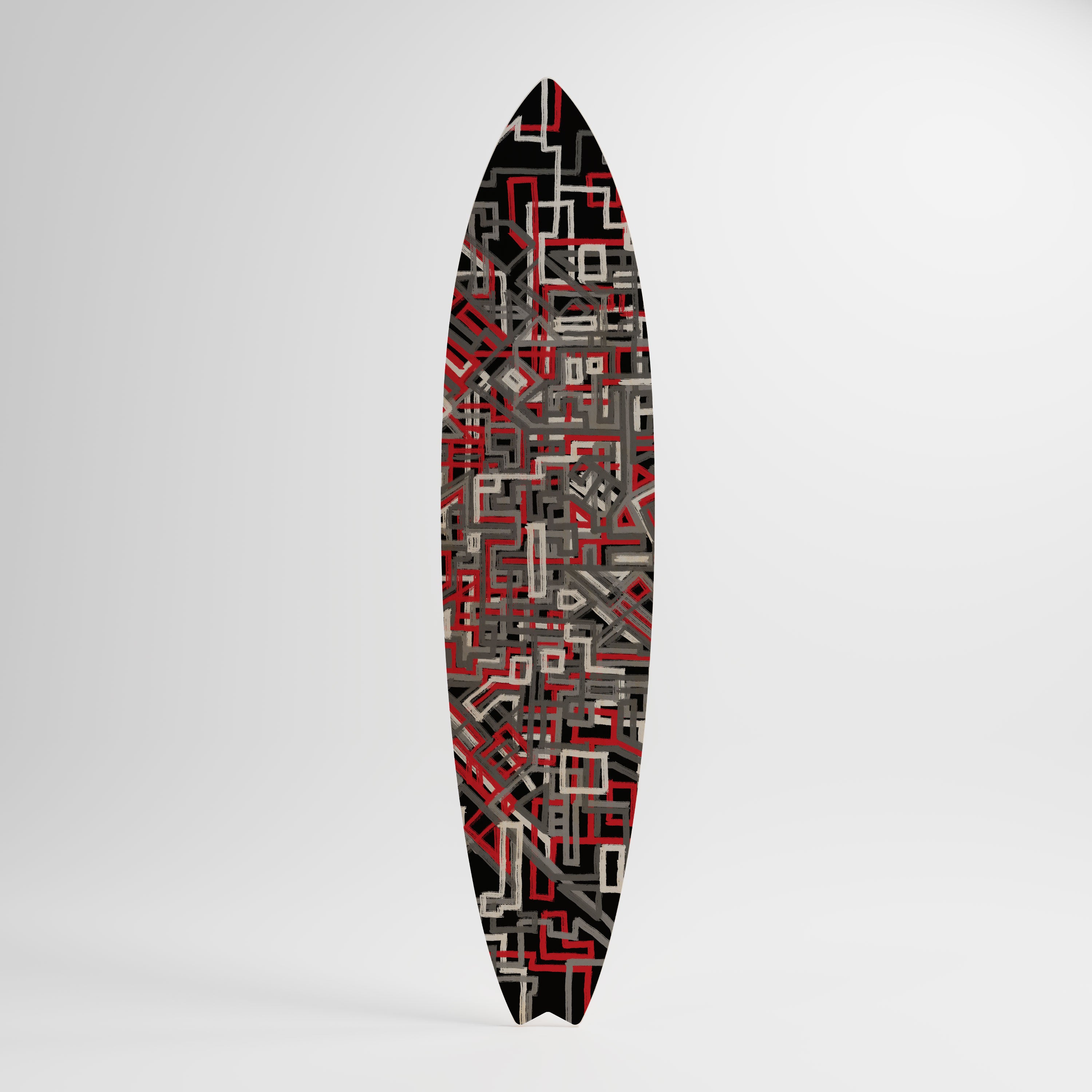 BROKEN LINES Dekoracyjna deska surfingowa