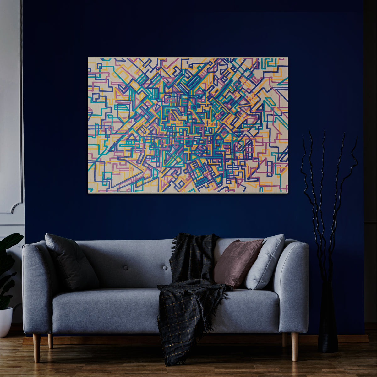 MEMORIES MAP Poziomy obraz na płótnie