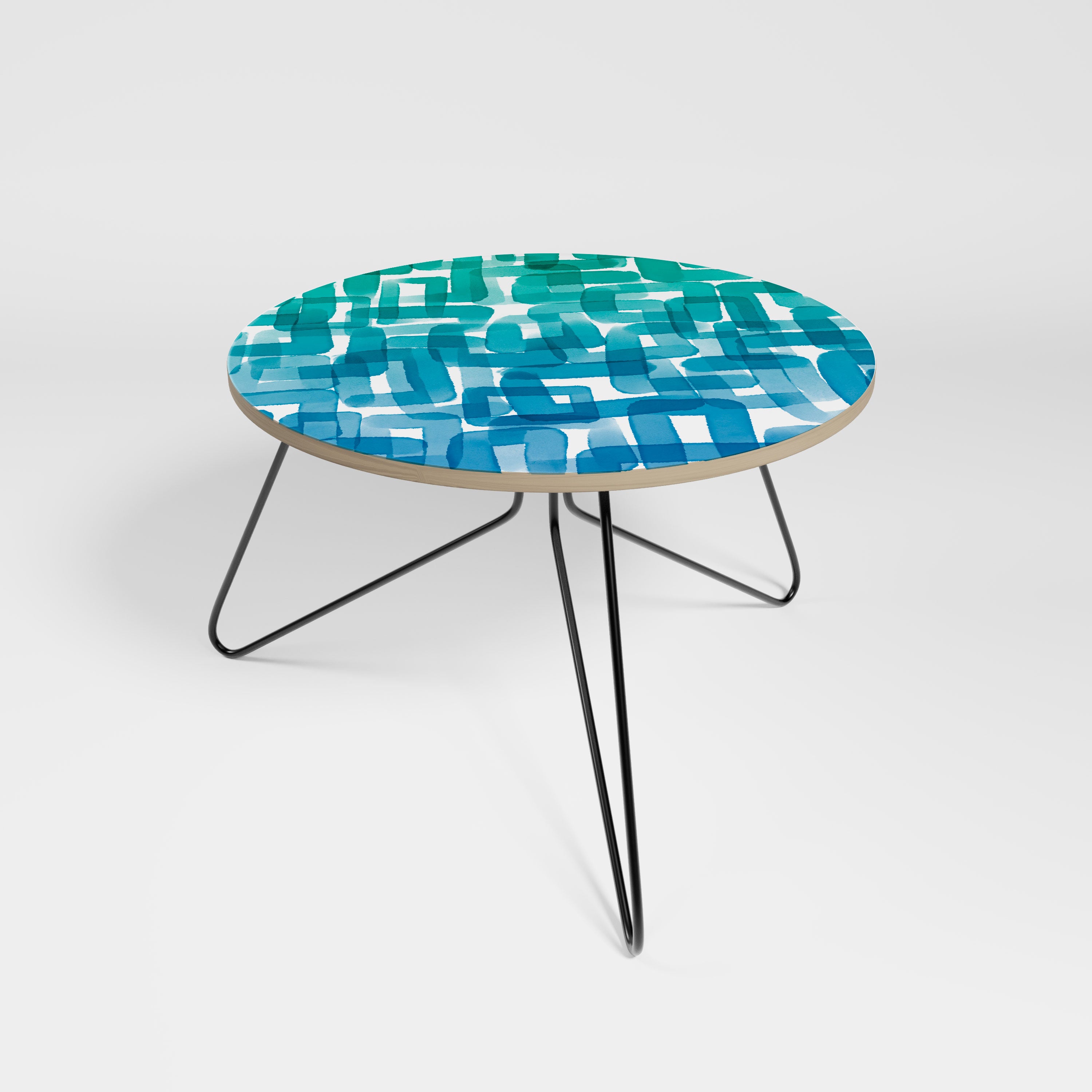 TURQUOISE RECTANGLES Stolik kawowy mały