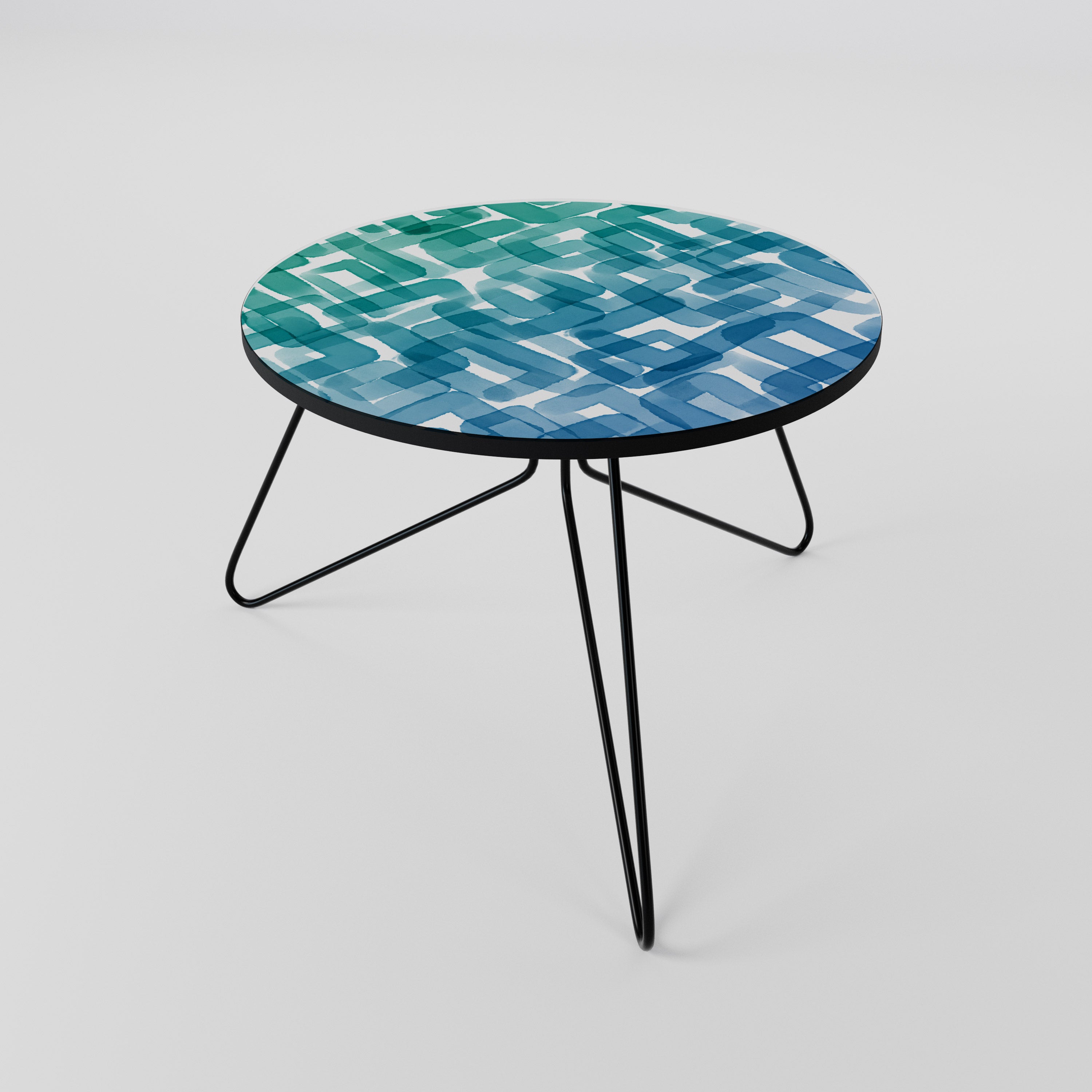 TURQUOISE RECTANGLES Stolik kawowy mały