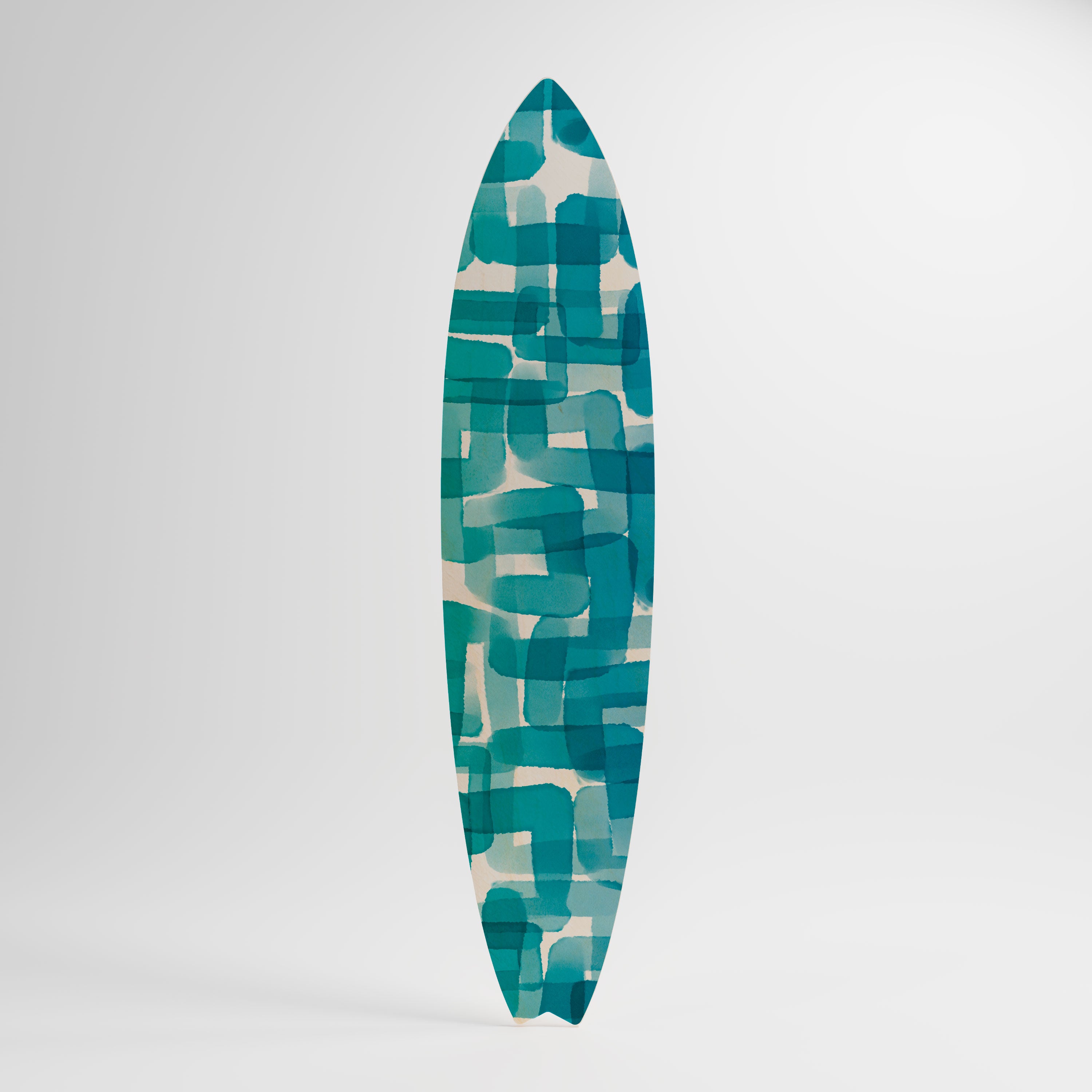 TURQUOISE RECTANGLES Dekoracyjna deska surfingowa