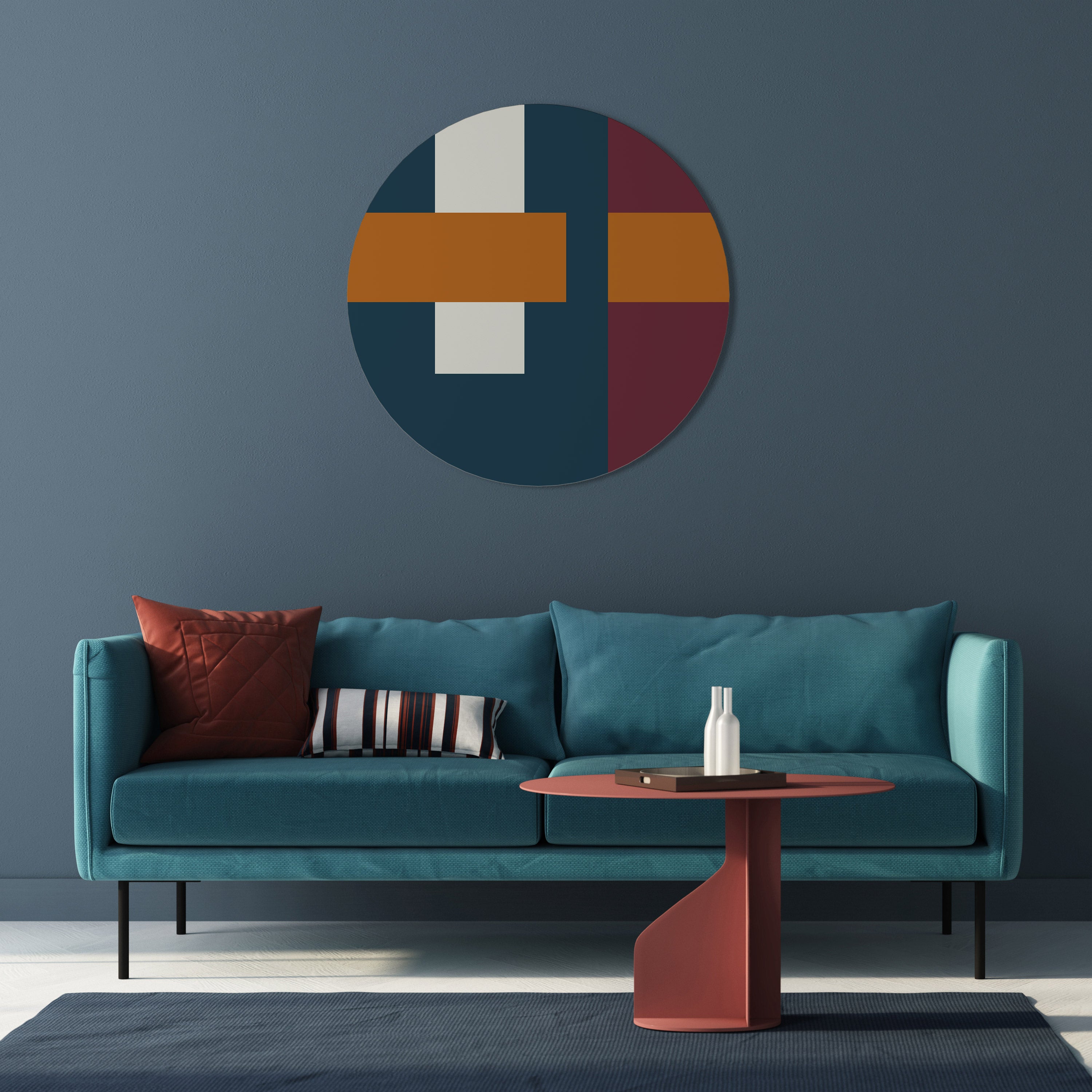 GEOMETRIC MELANCHOLY Obraz okrągły