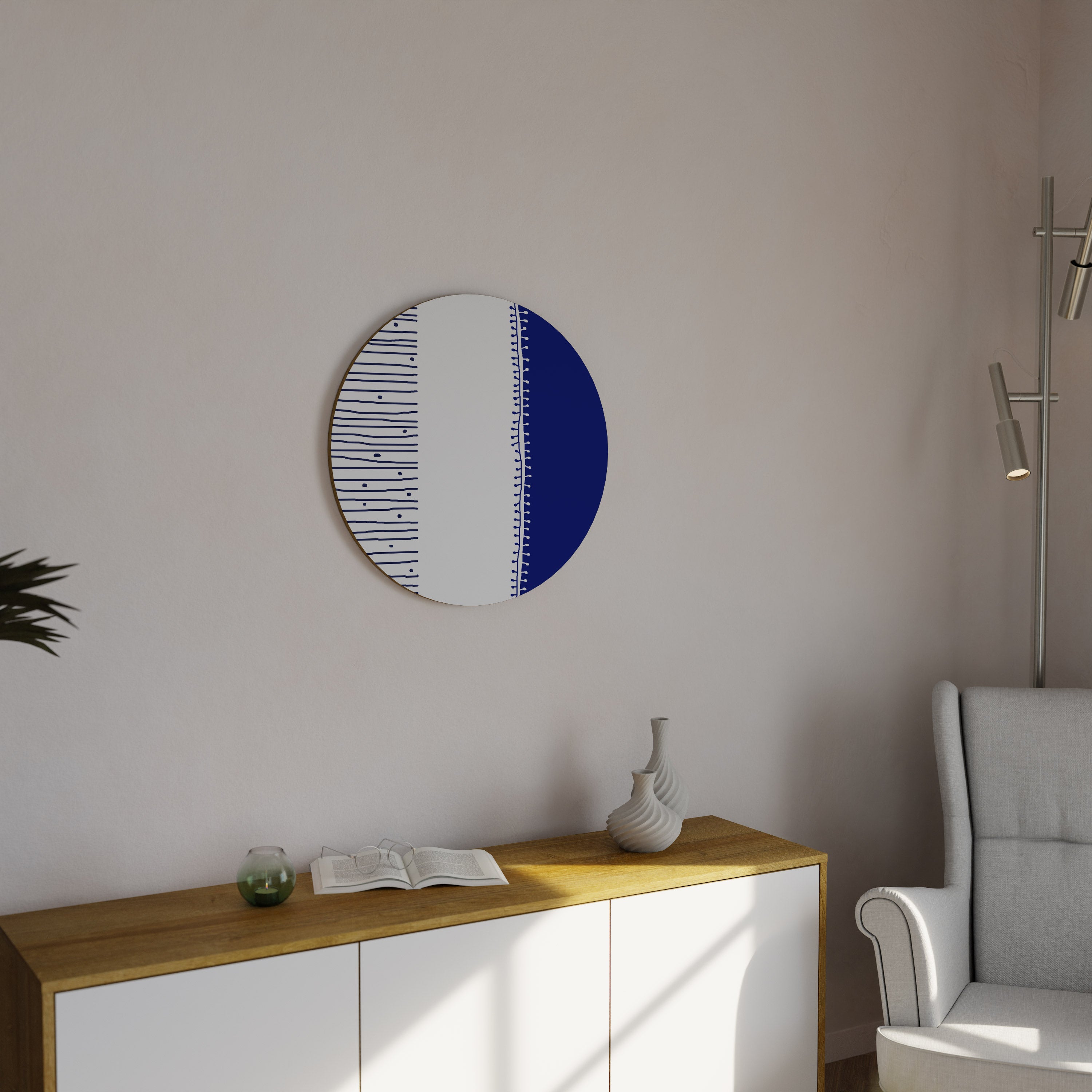 BLUE HARMONY DESIGN Obraz okrągły