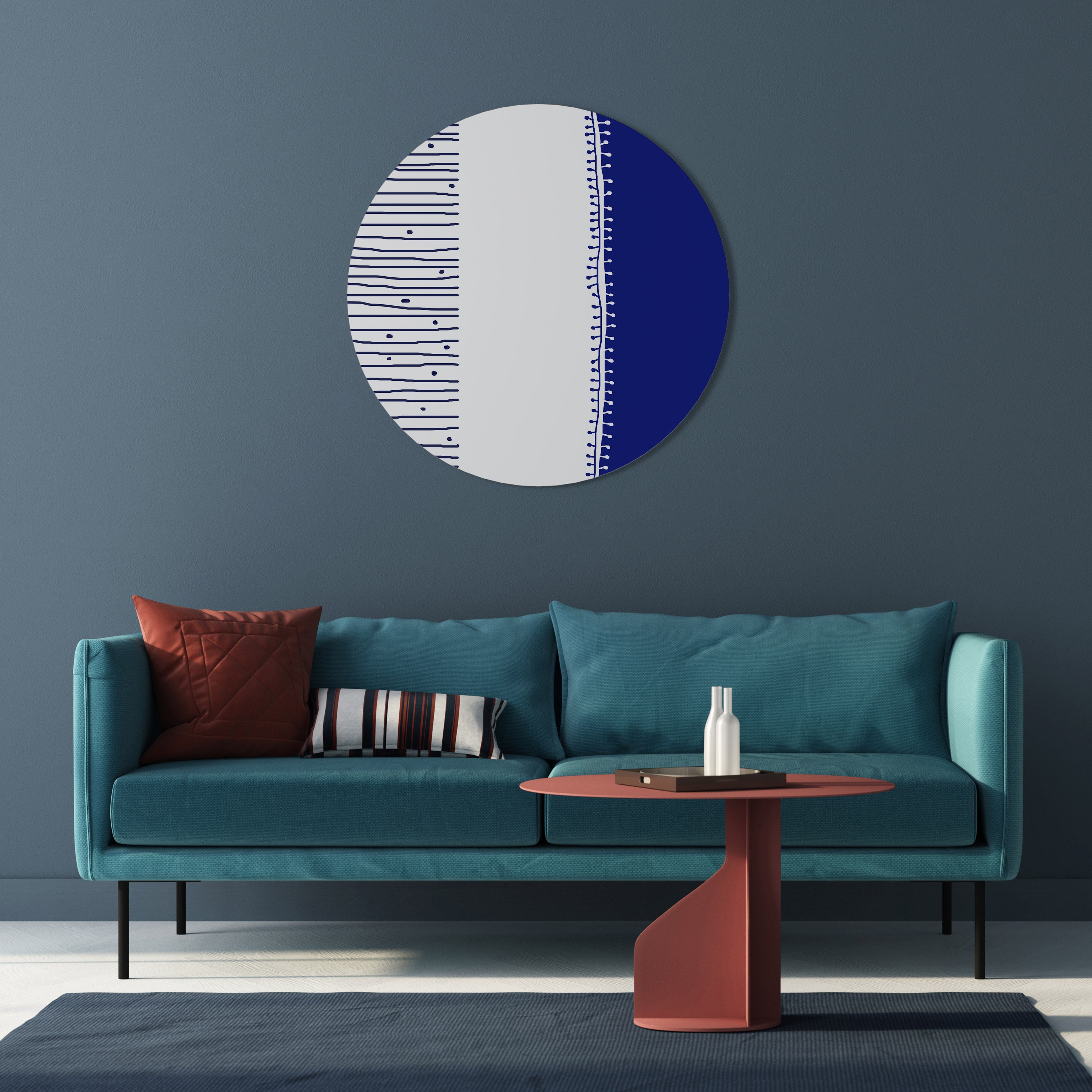 BLUE HARMONY DESIGN Obraz okrągły