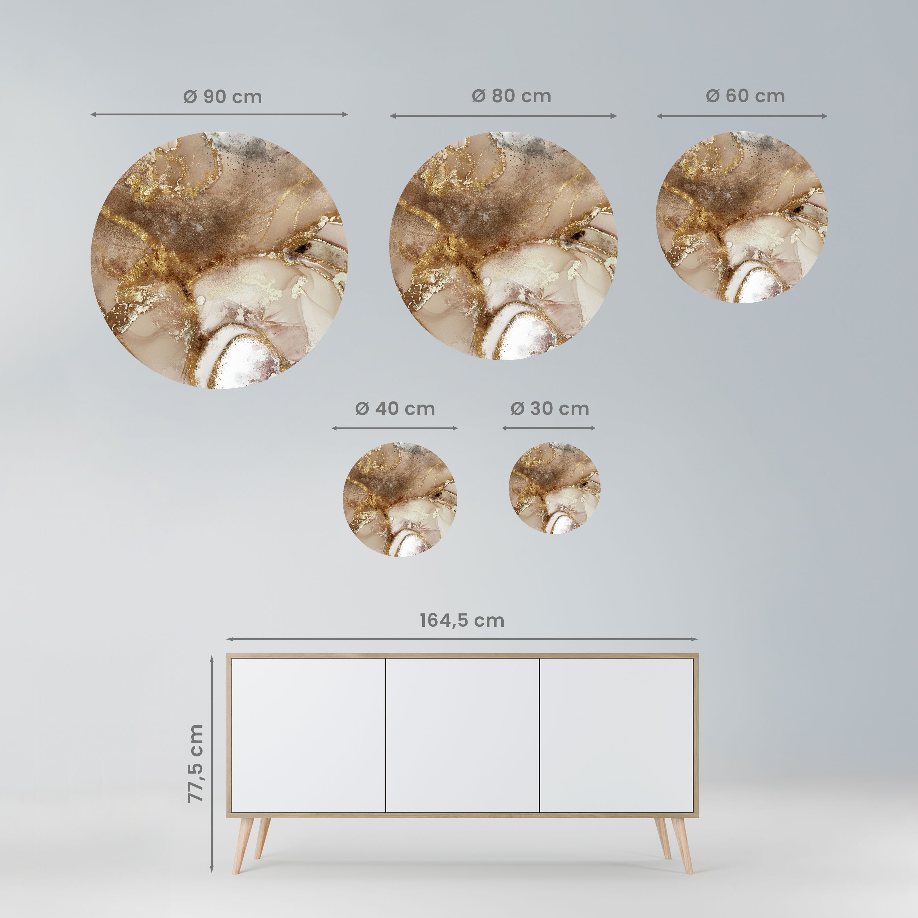 CALMING STREAMS Naklejka okrągła