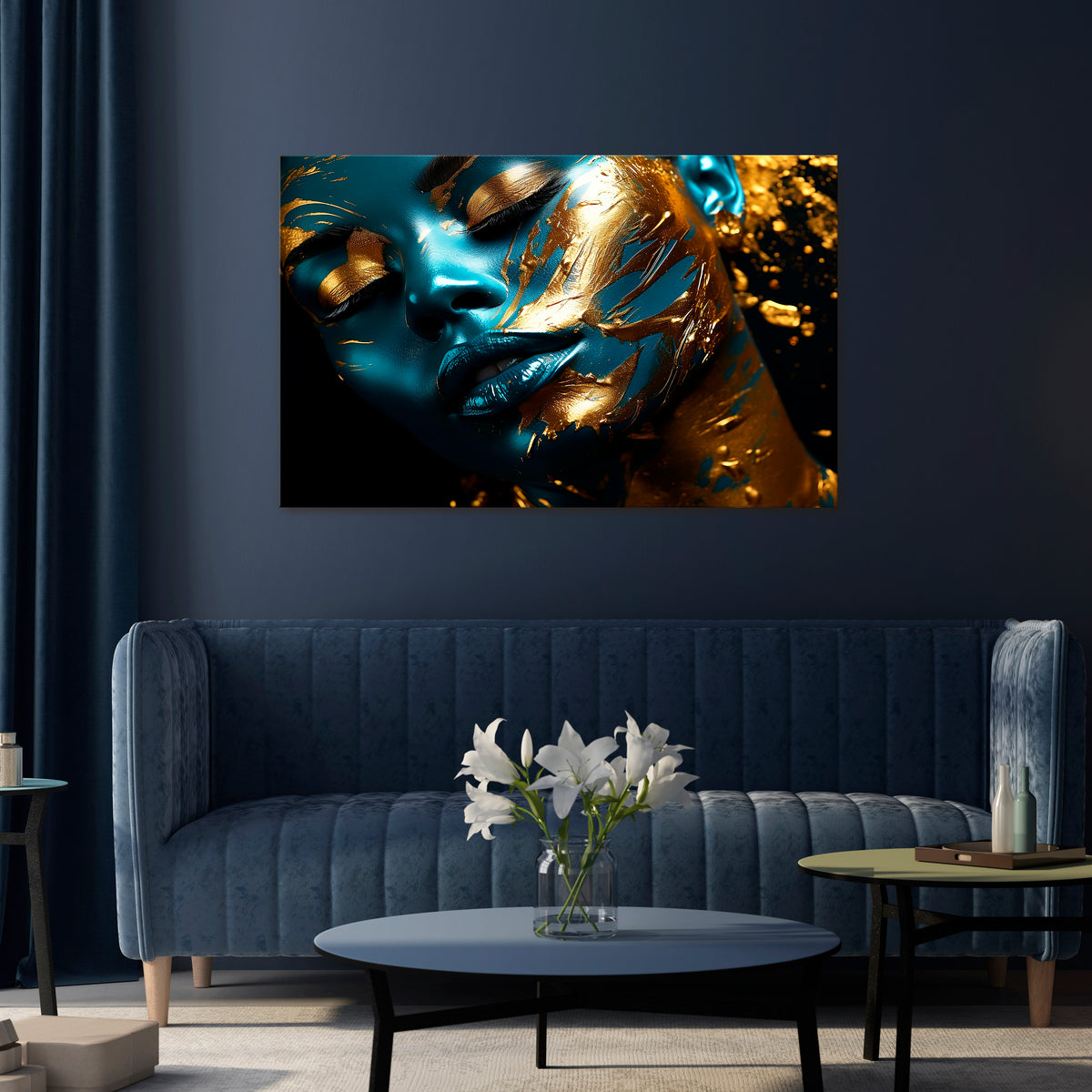 GOLDEN SERENITY Poziomy obraz na płótnie