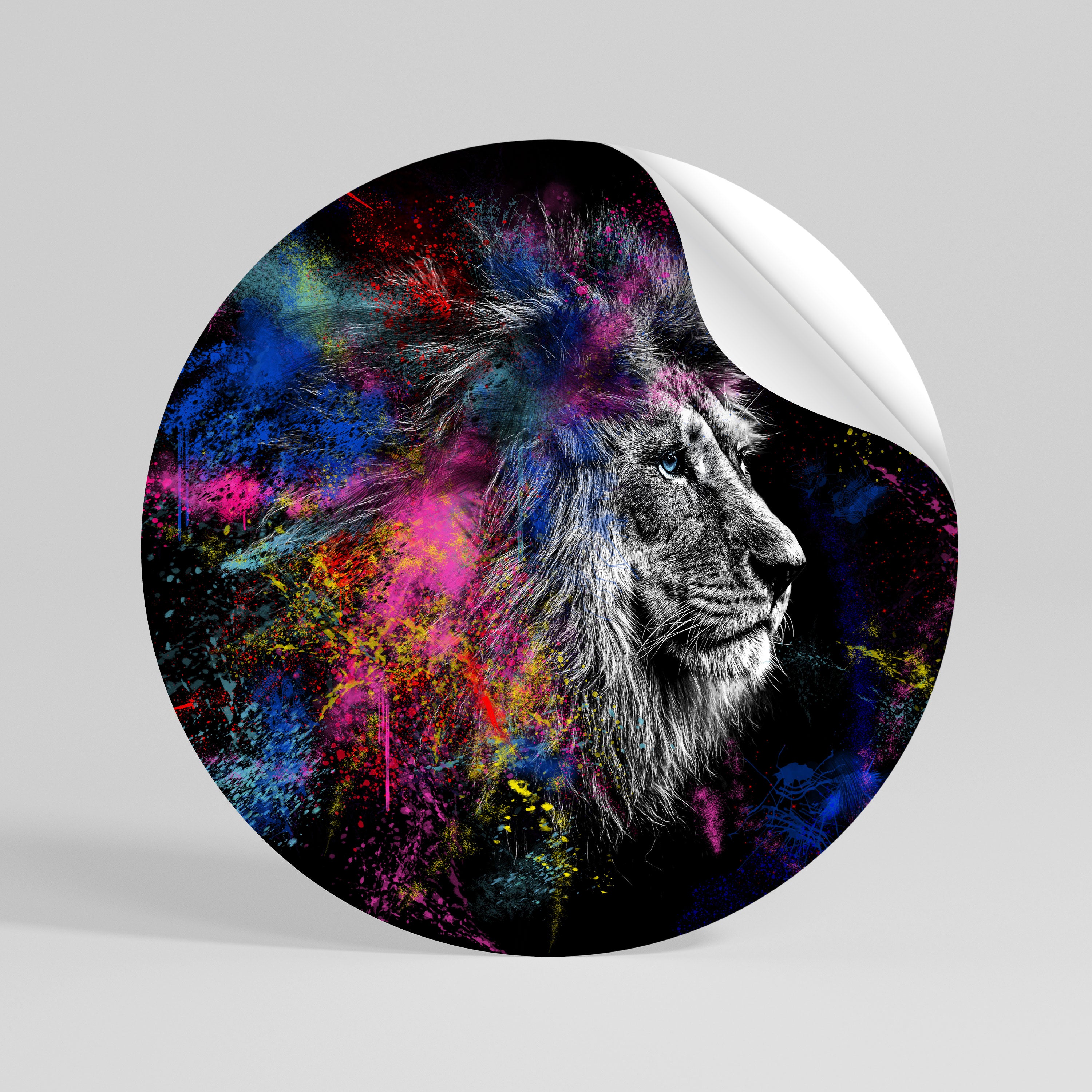 LION ARTISTRY Naklejka - okrągła