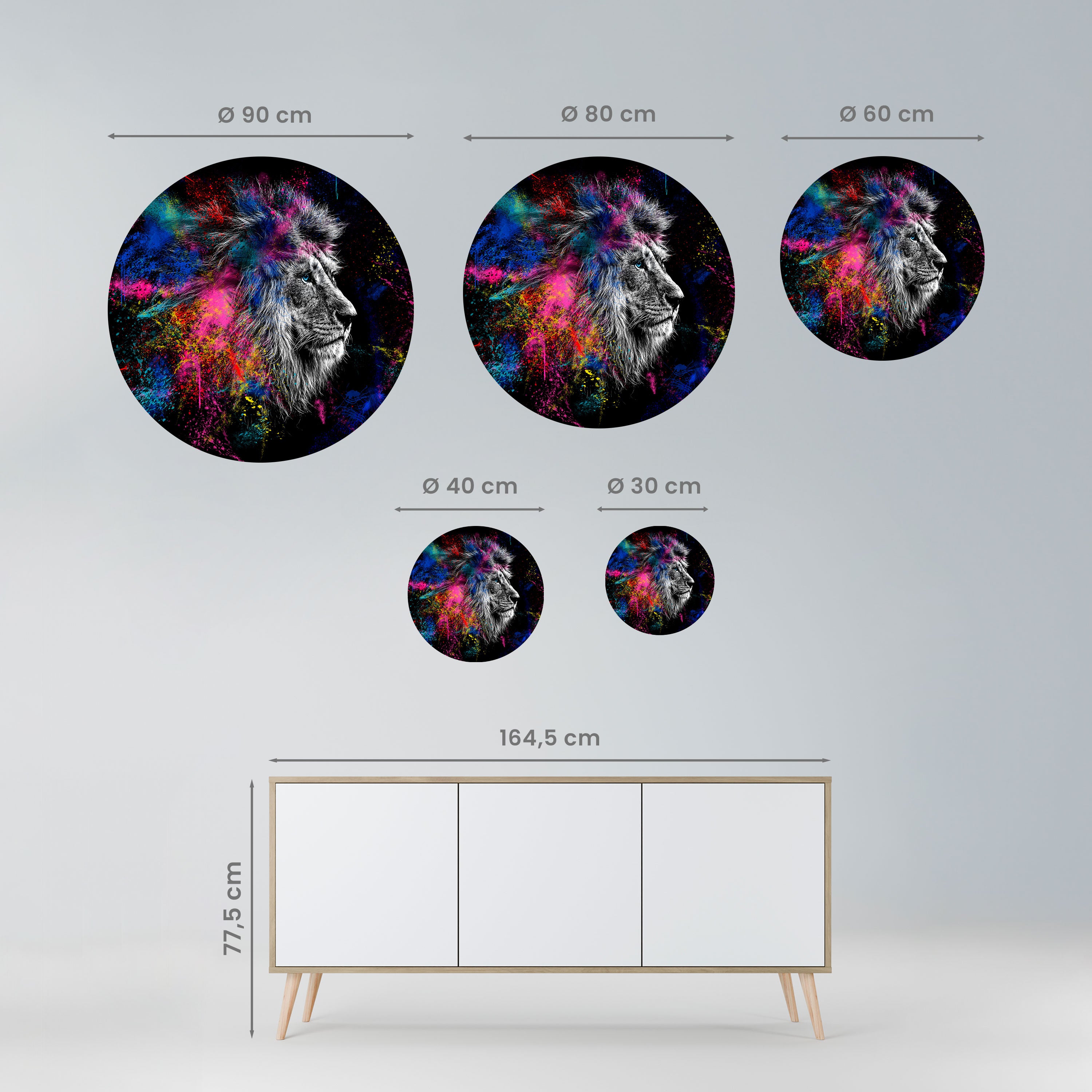 LION ARTISTRY Naklejka okrągła