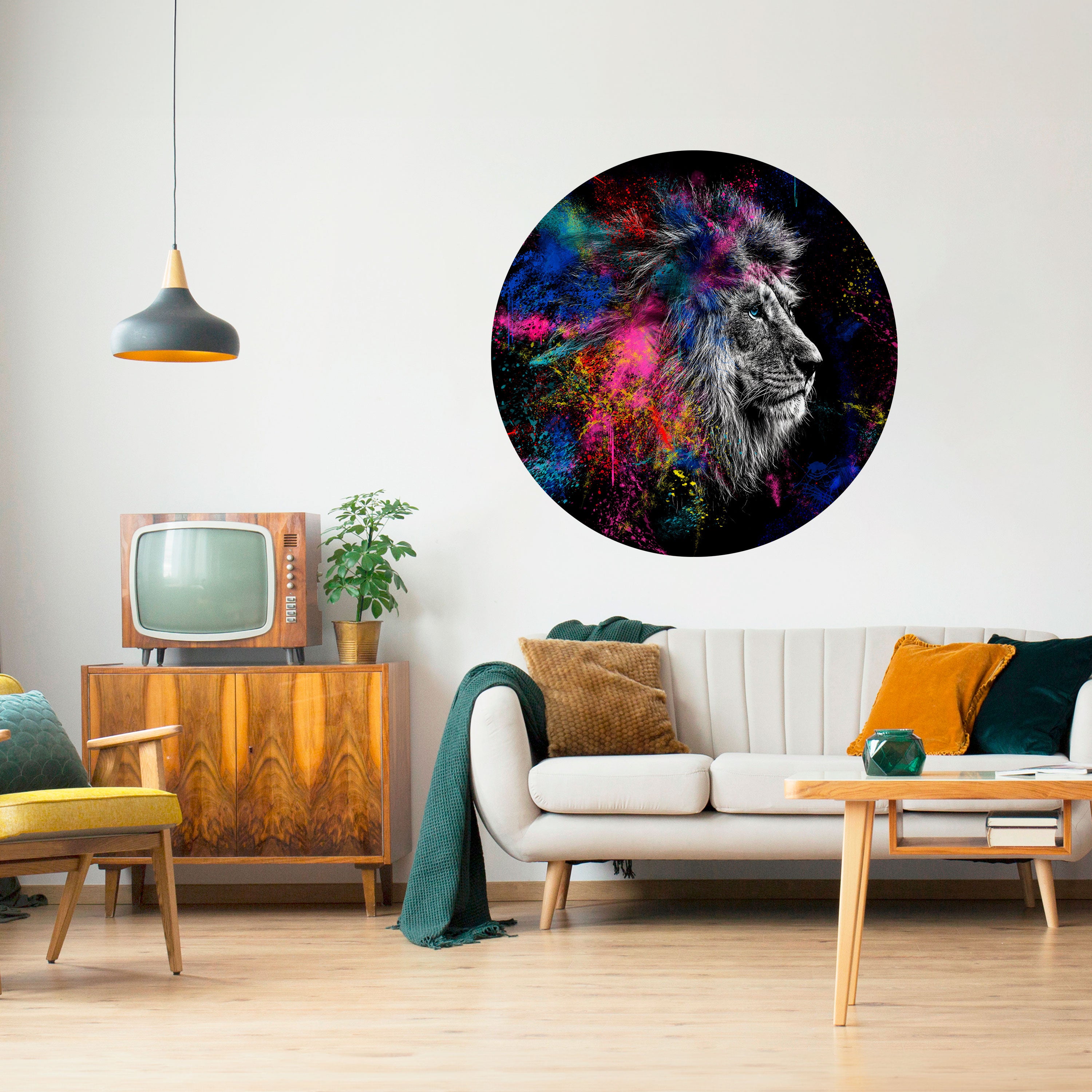 LION ARTISTRY Naklejka okrągła