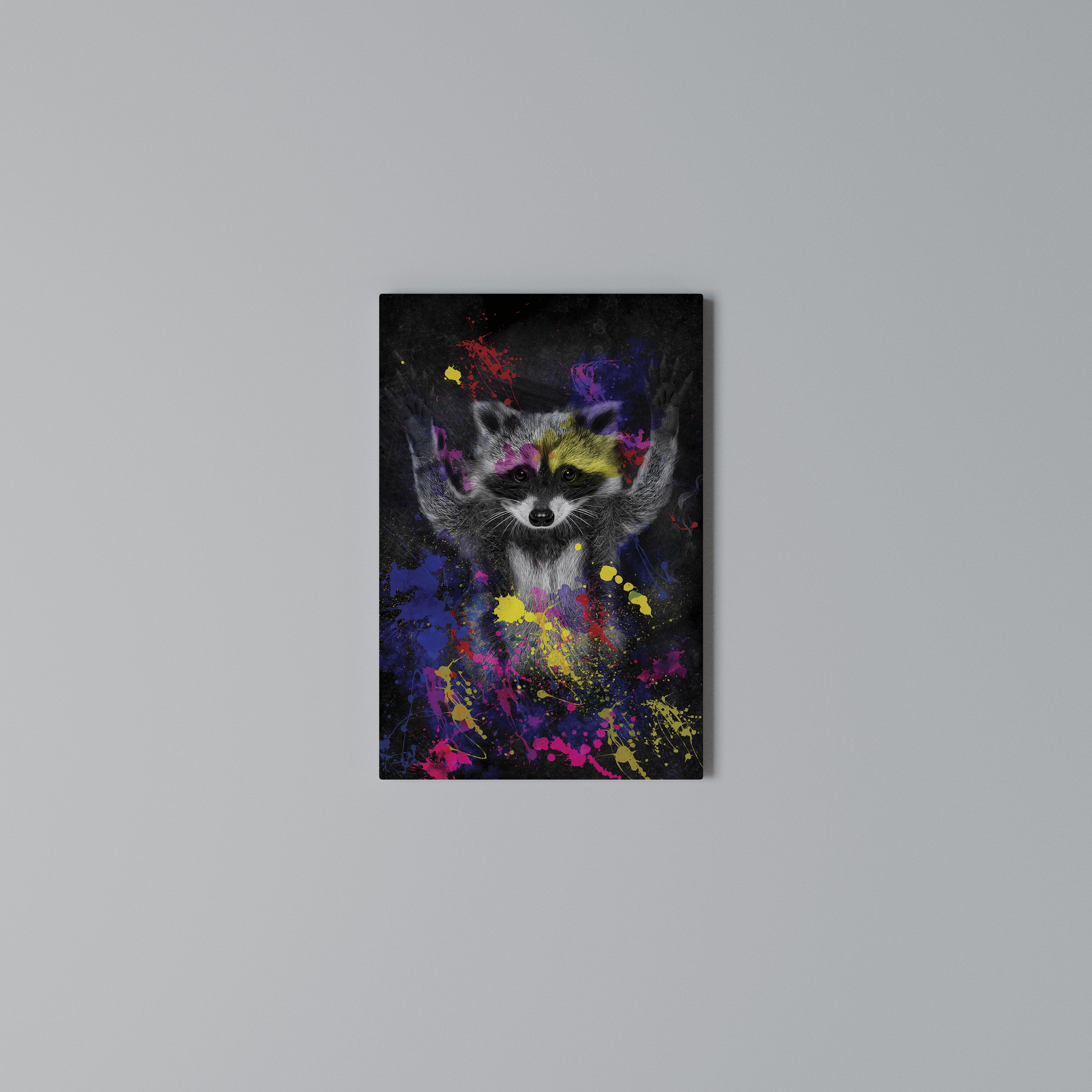 RACCOON ARTISTRY Pionowy obraz na płótnie