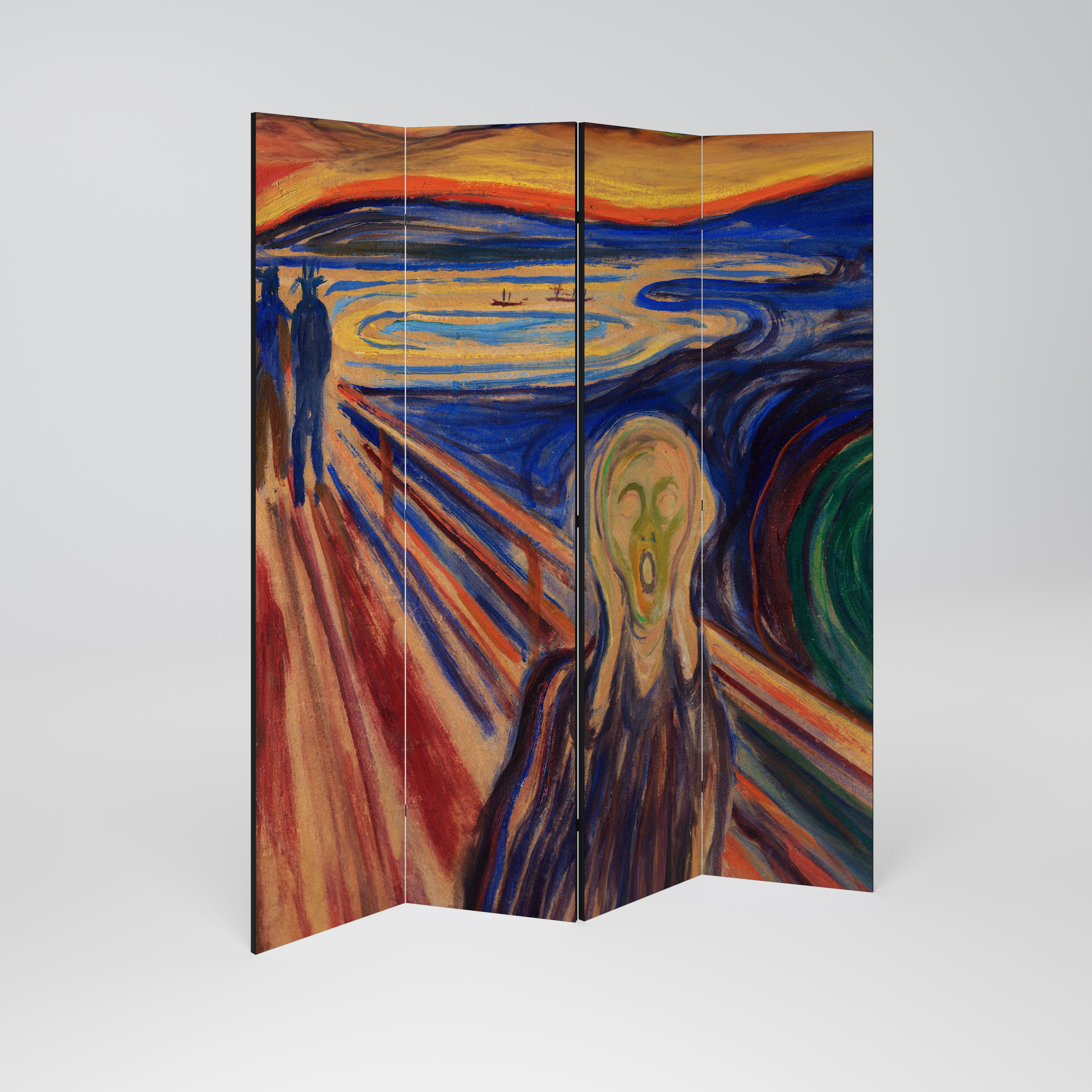 THE SCREAM Dekoracyjny parawan 4-skrzydłowy