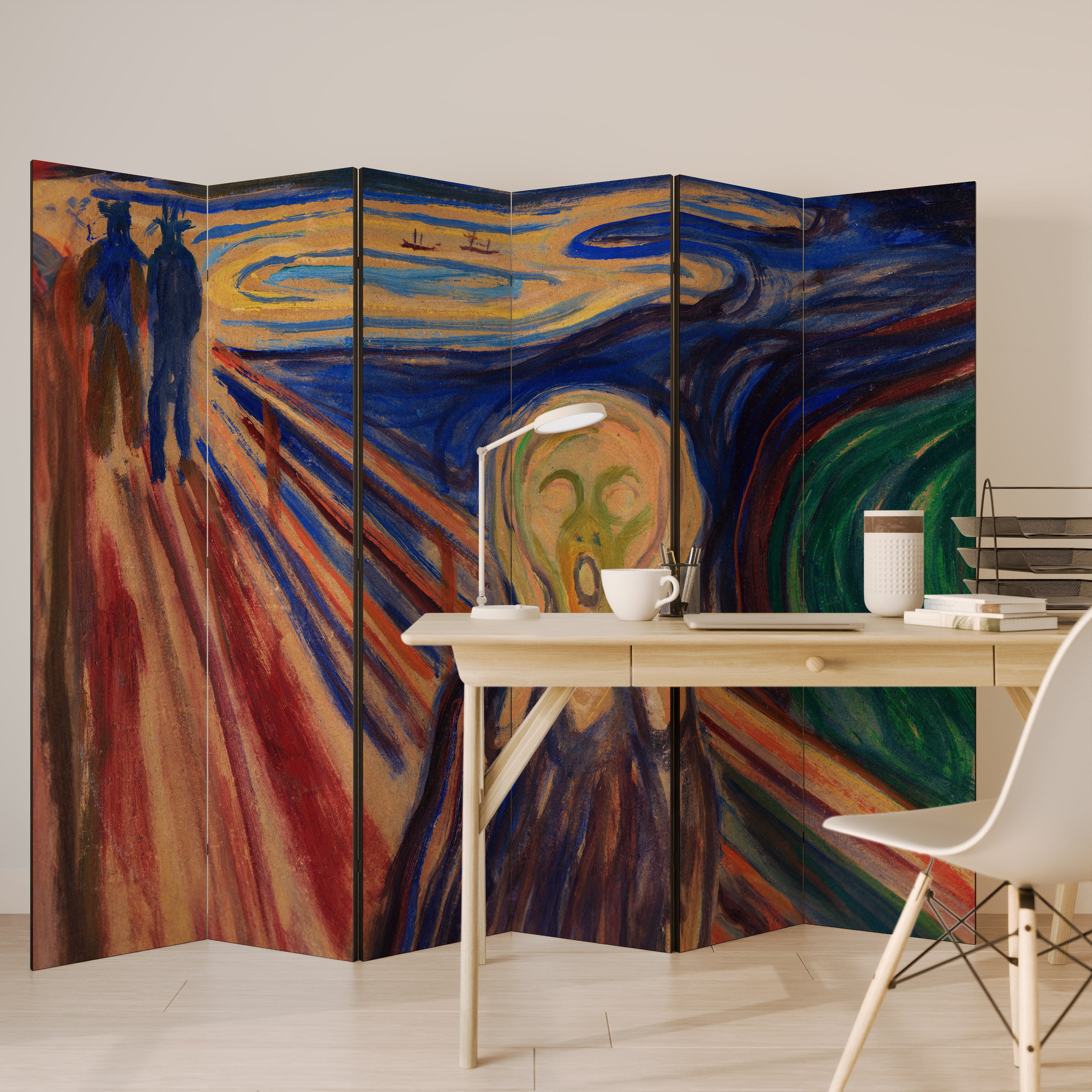 THE SCREAM Dekoracyjny parawan 6-skrzydłowy