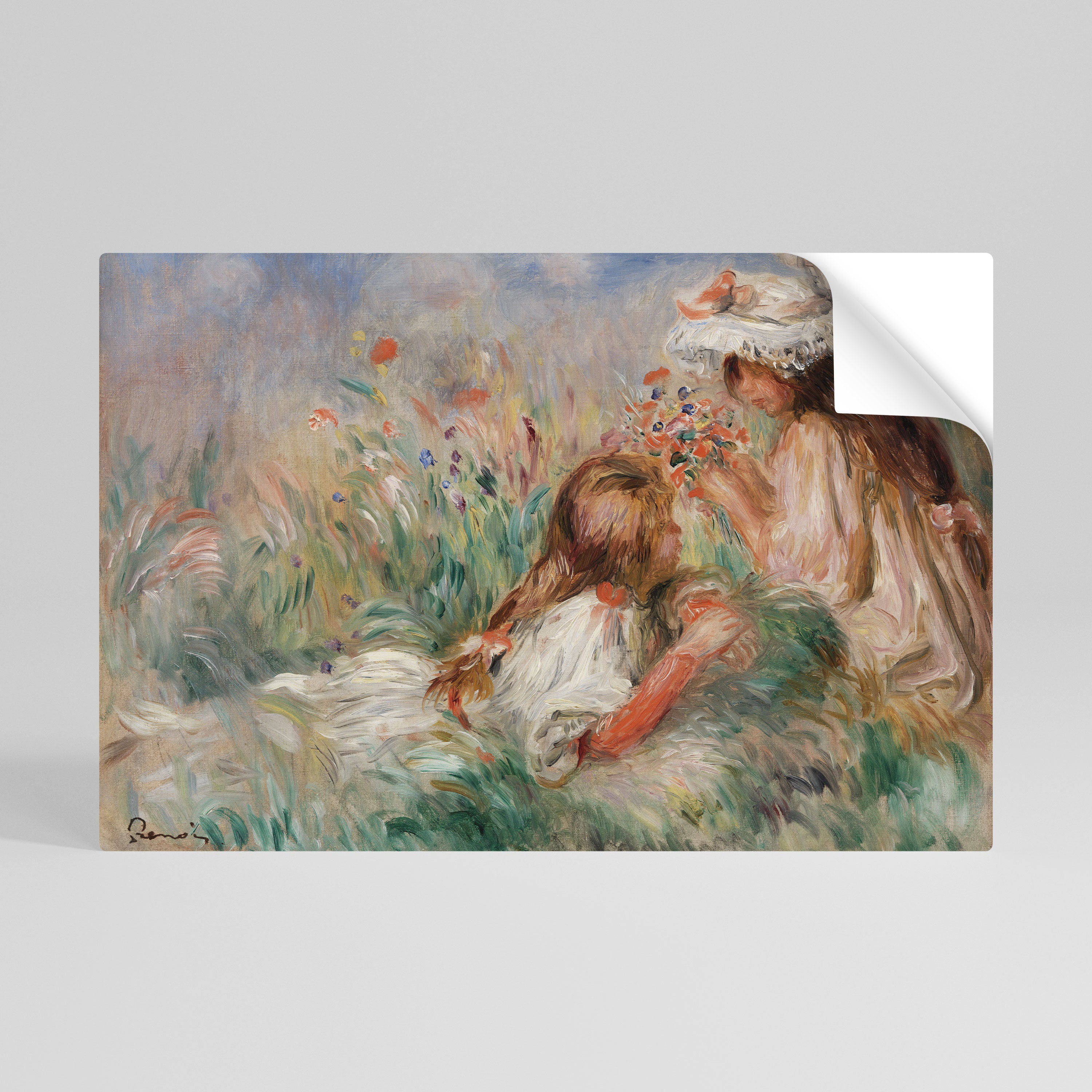 GIRLS IN THE GRASS Naklejka/Plakat poziomy