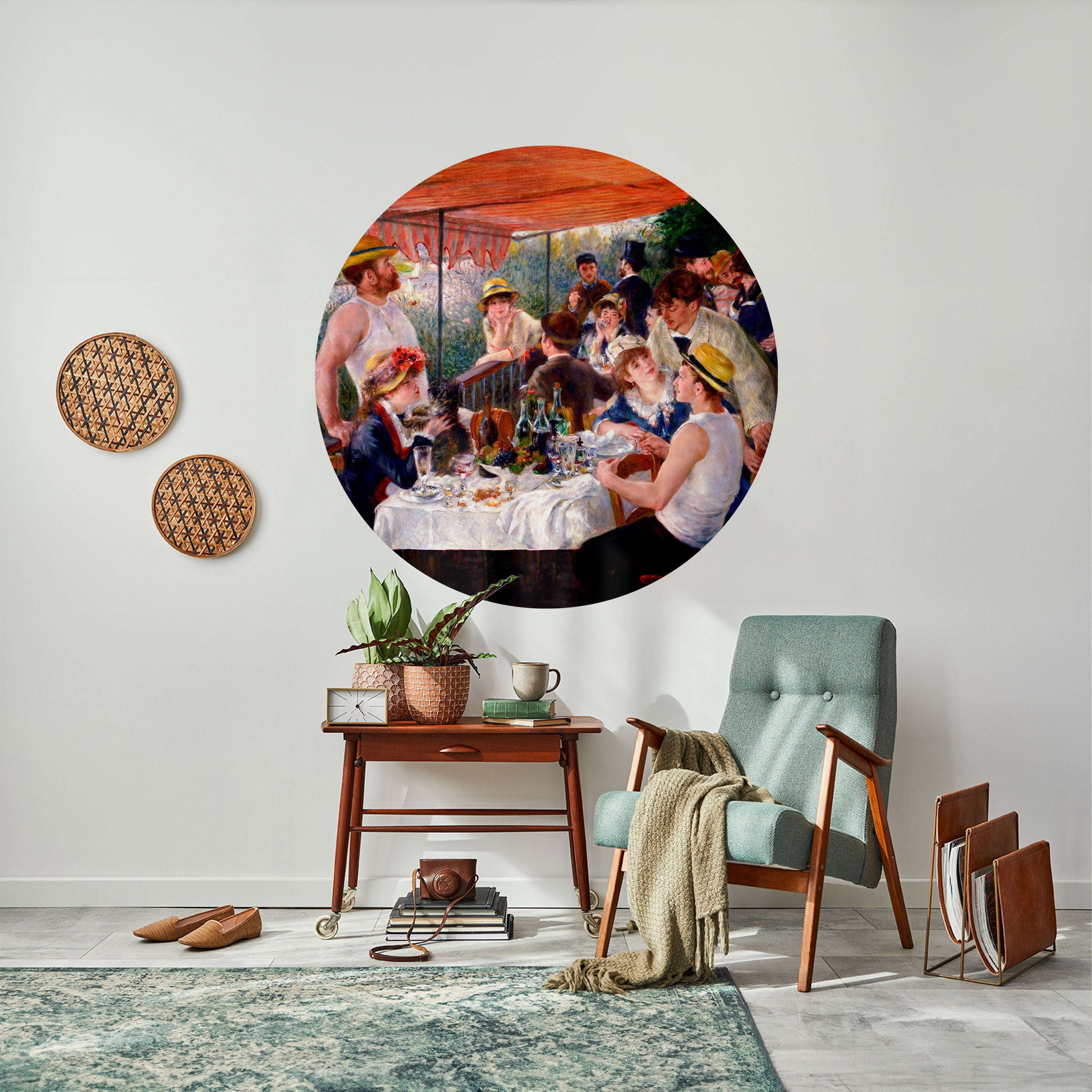LUNCHEON OF THE BOATING PARTY Naklejka okrągła