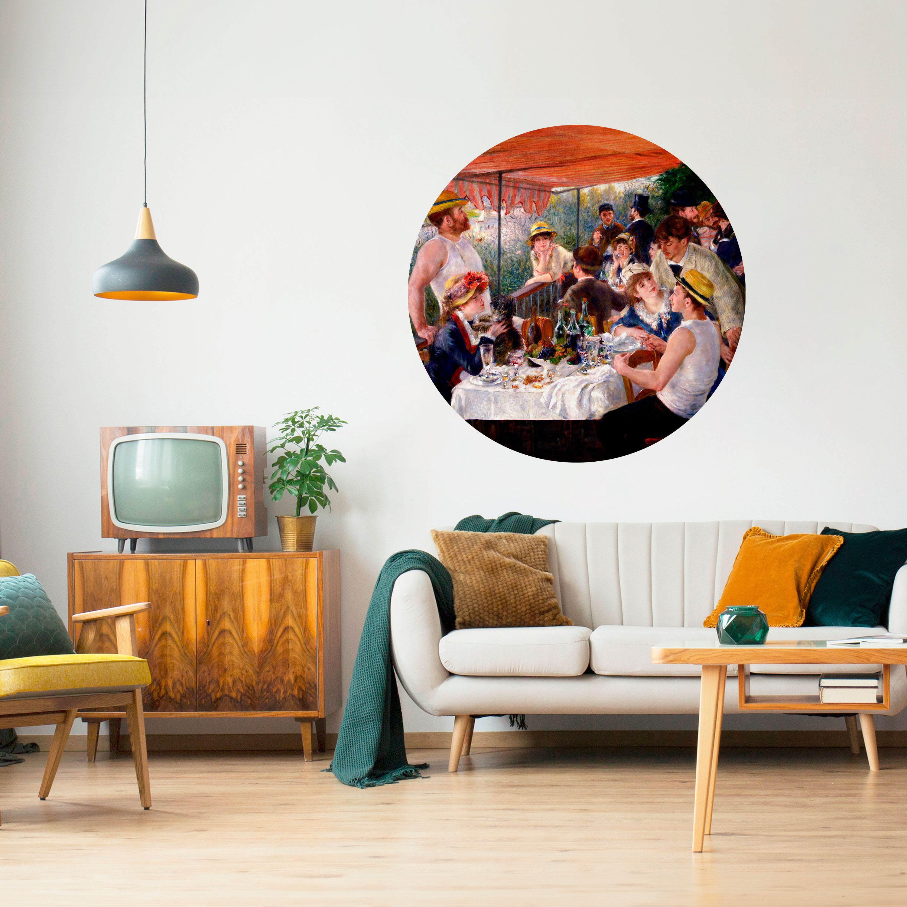 LUNCHEON OF THE BOATING PARTY Naklejka okrągła