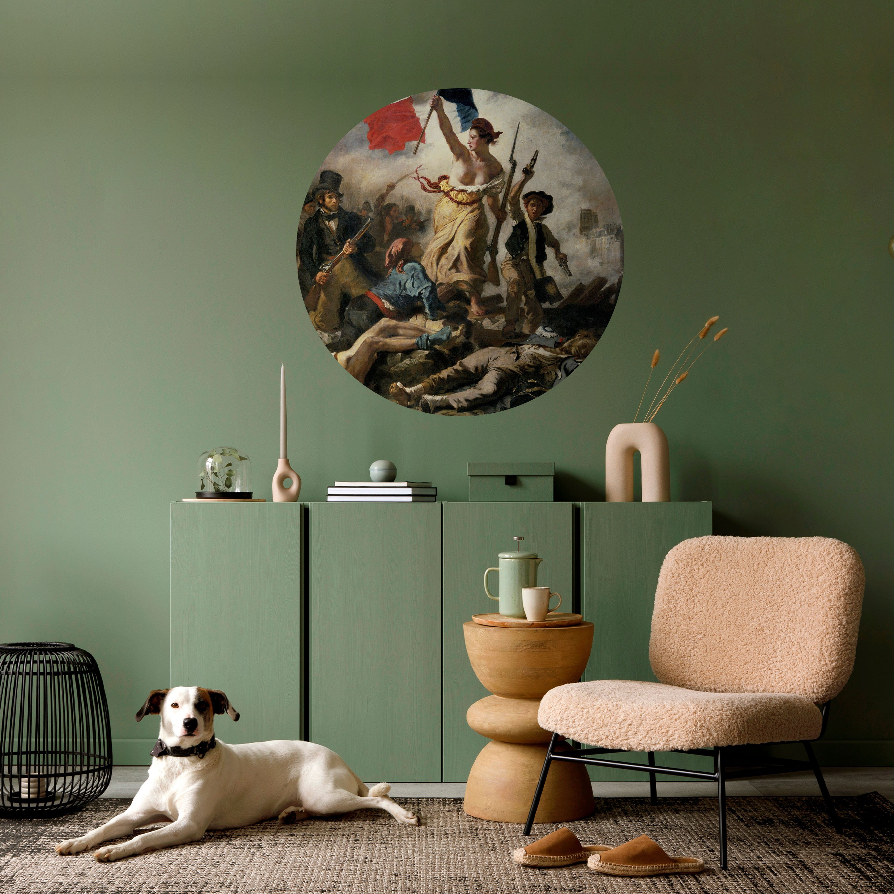 LIBERTY LEADING THE PEOPLE Naklejka okrągła