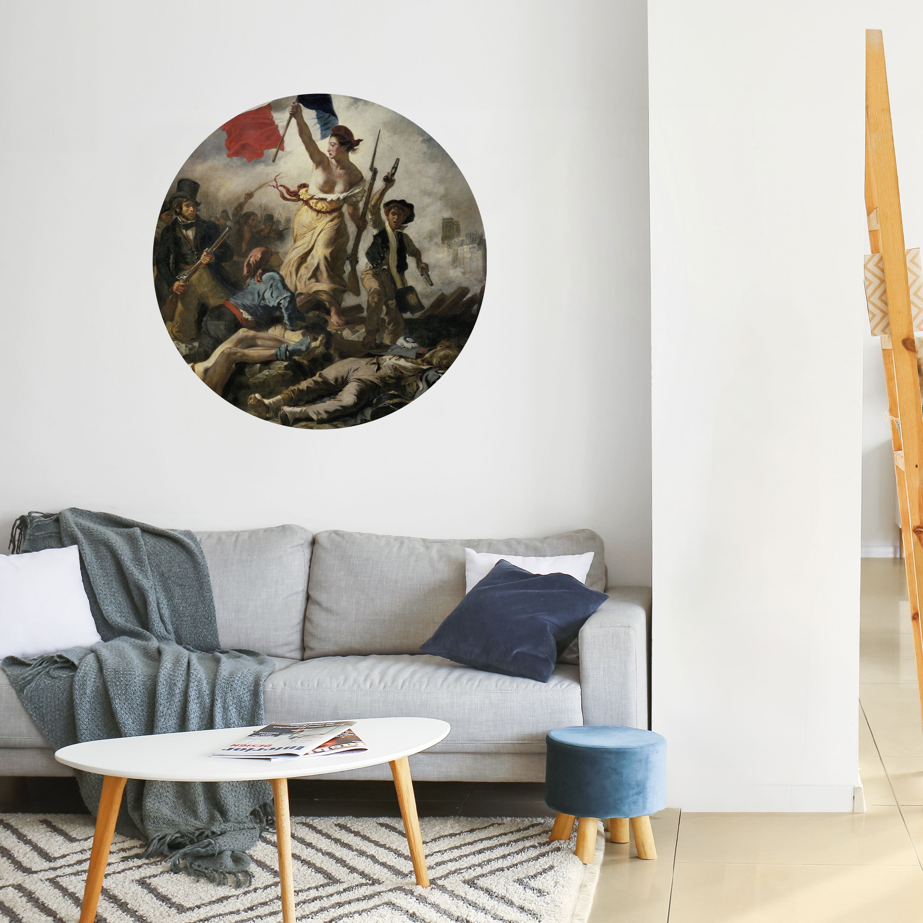 LIBERTY LEADING THE PEOPLE Naklejka okrągła