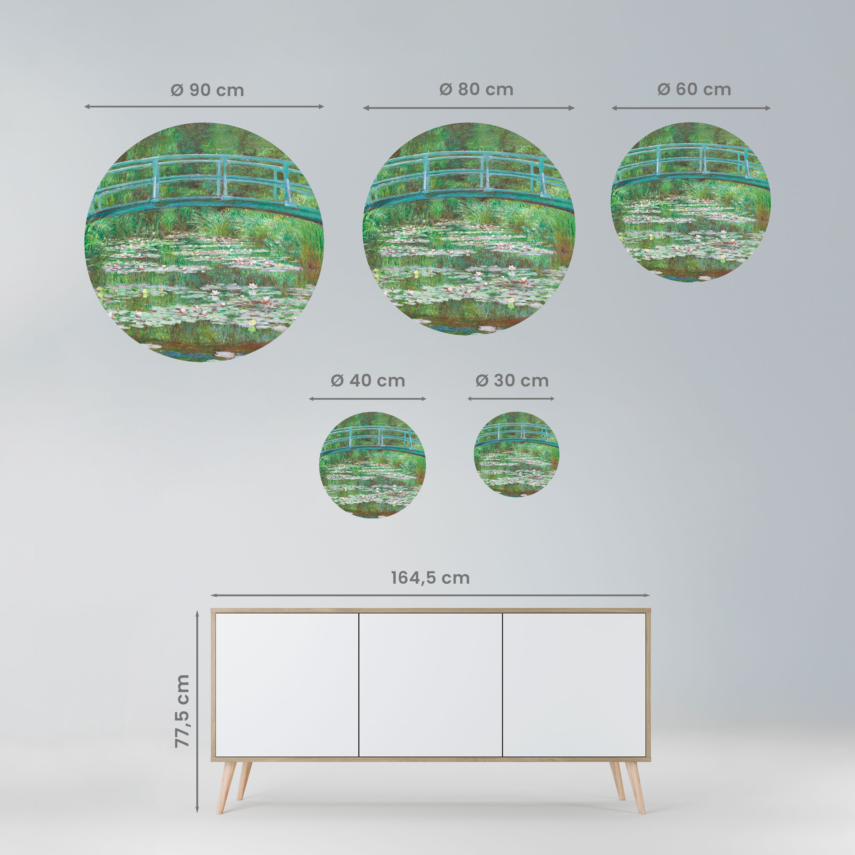 JAPANESE FOOTBRIDGE Naklejka okrągła