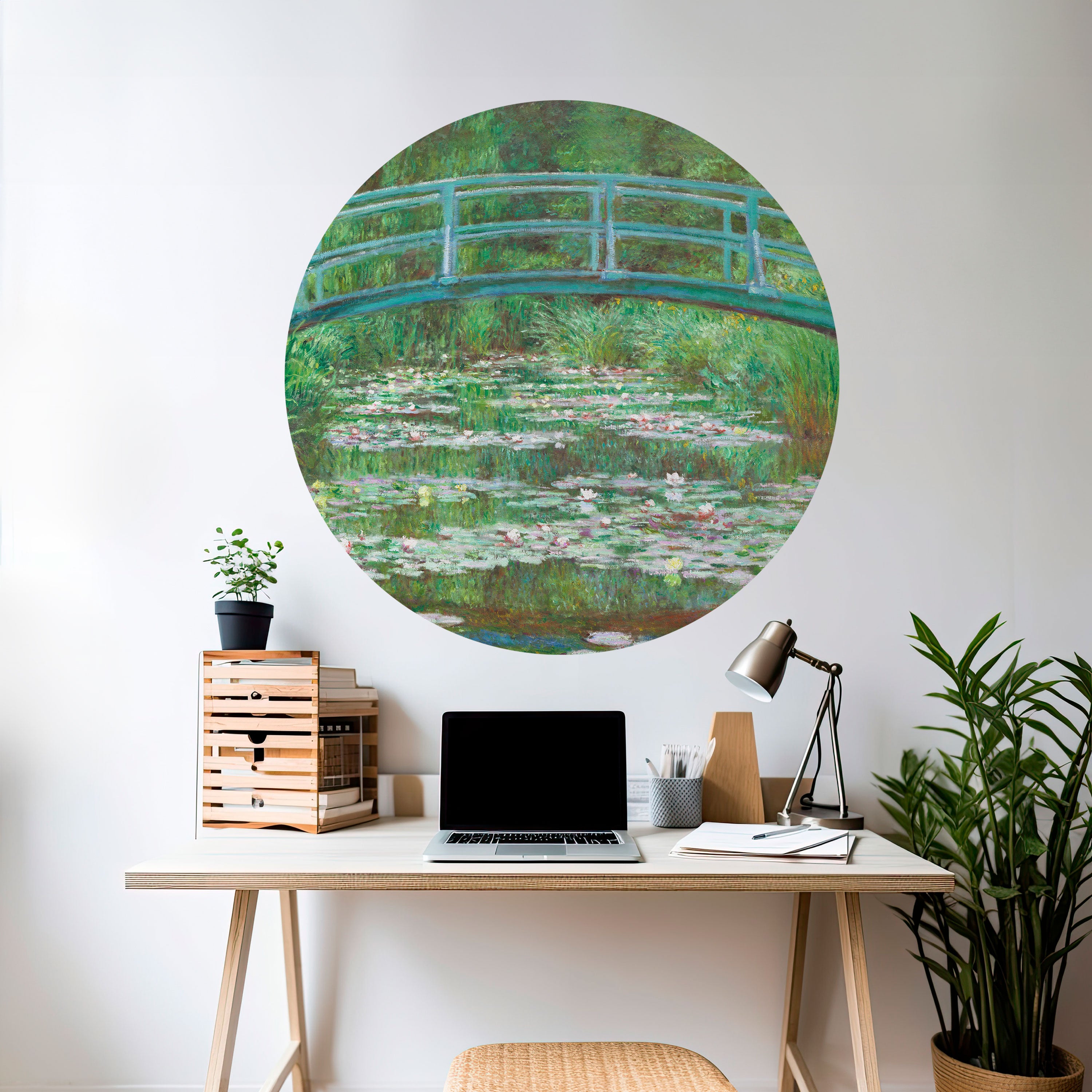 JAPANESE FOOTBRIDGE Naklejka okrągła