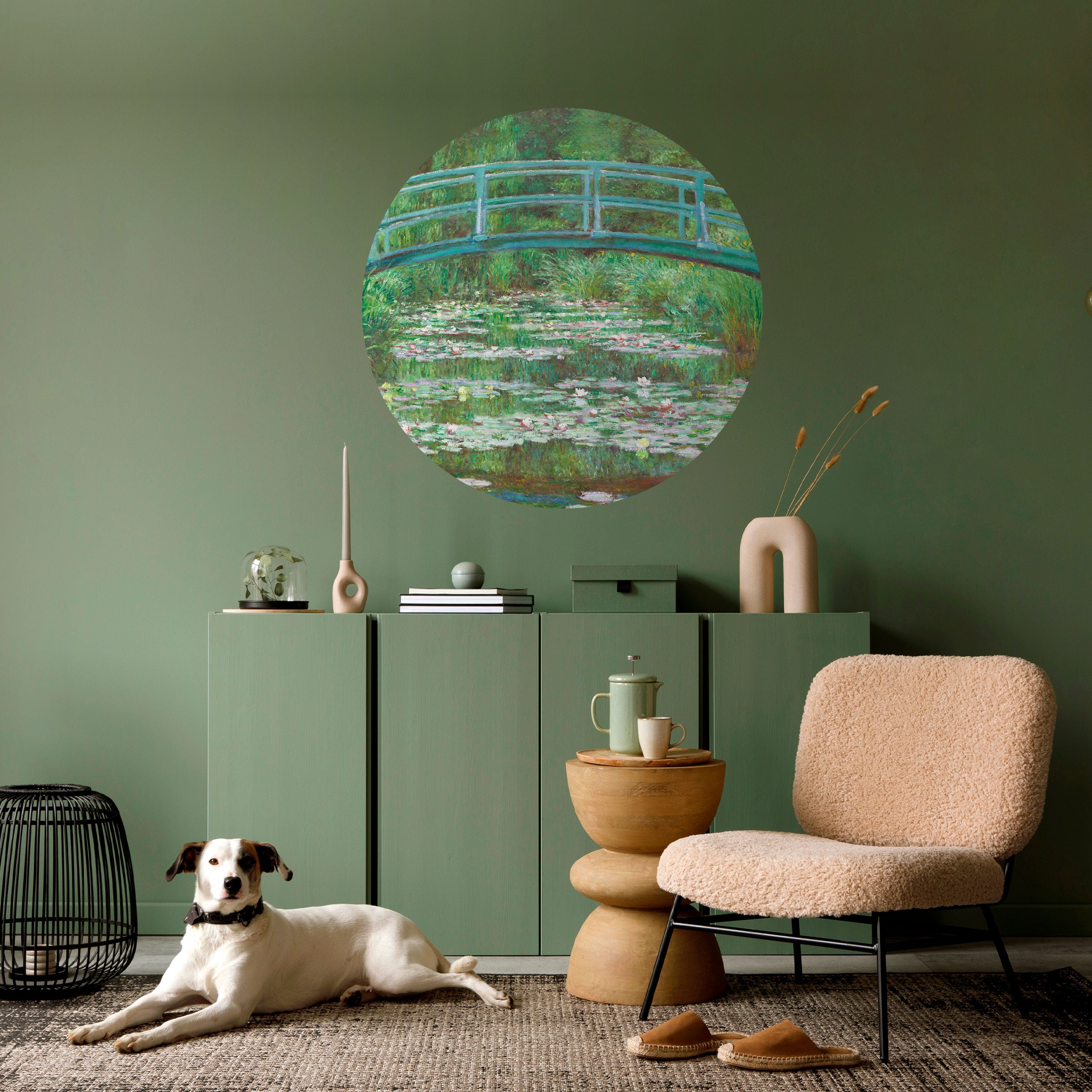 JAPANESE FOOTBRIDGE Naklejka okrągła