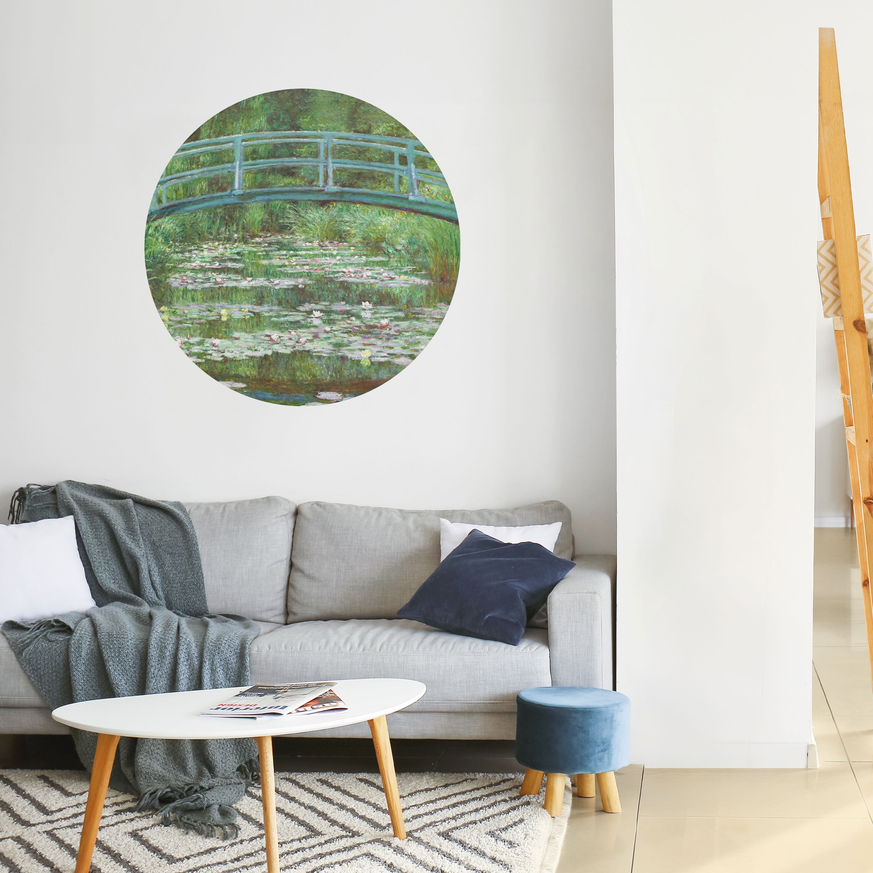 JAPANESE FOOTBRIDGE Naklejka okrągła