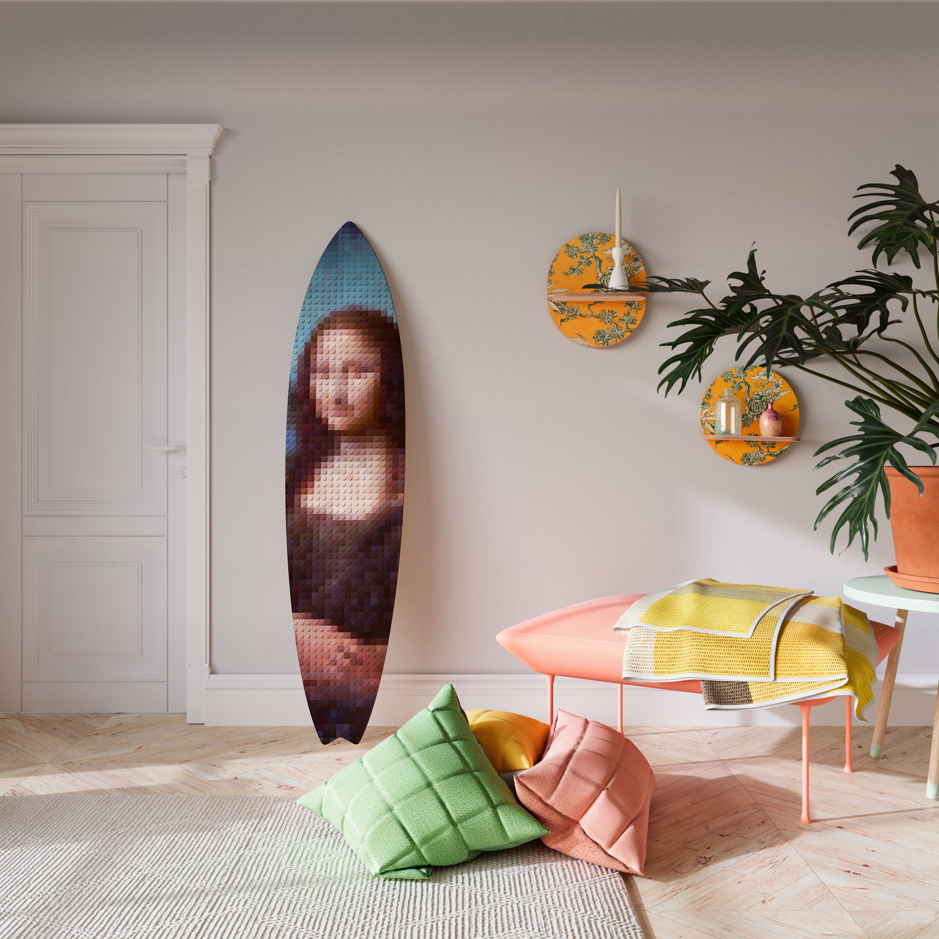 CONSTRUCTIVE ART Dekoracyjna deska surfingowa