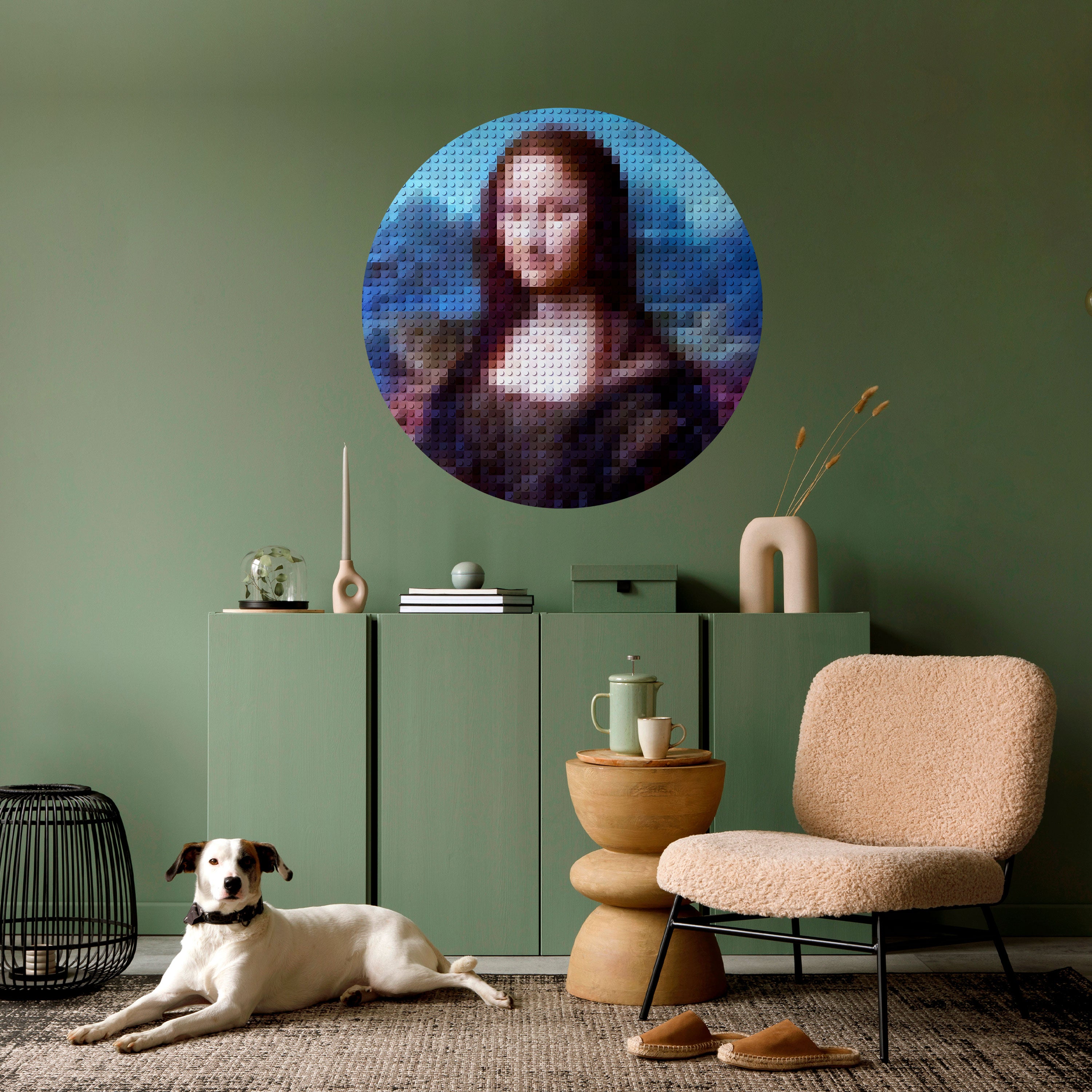 CONSTRUCTIVE ART Naklejka okrągła