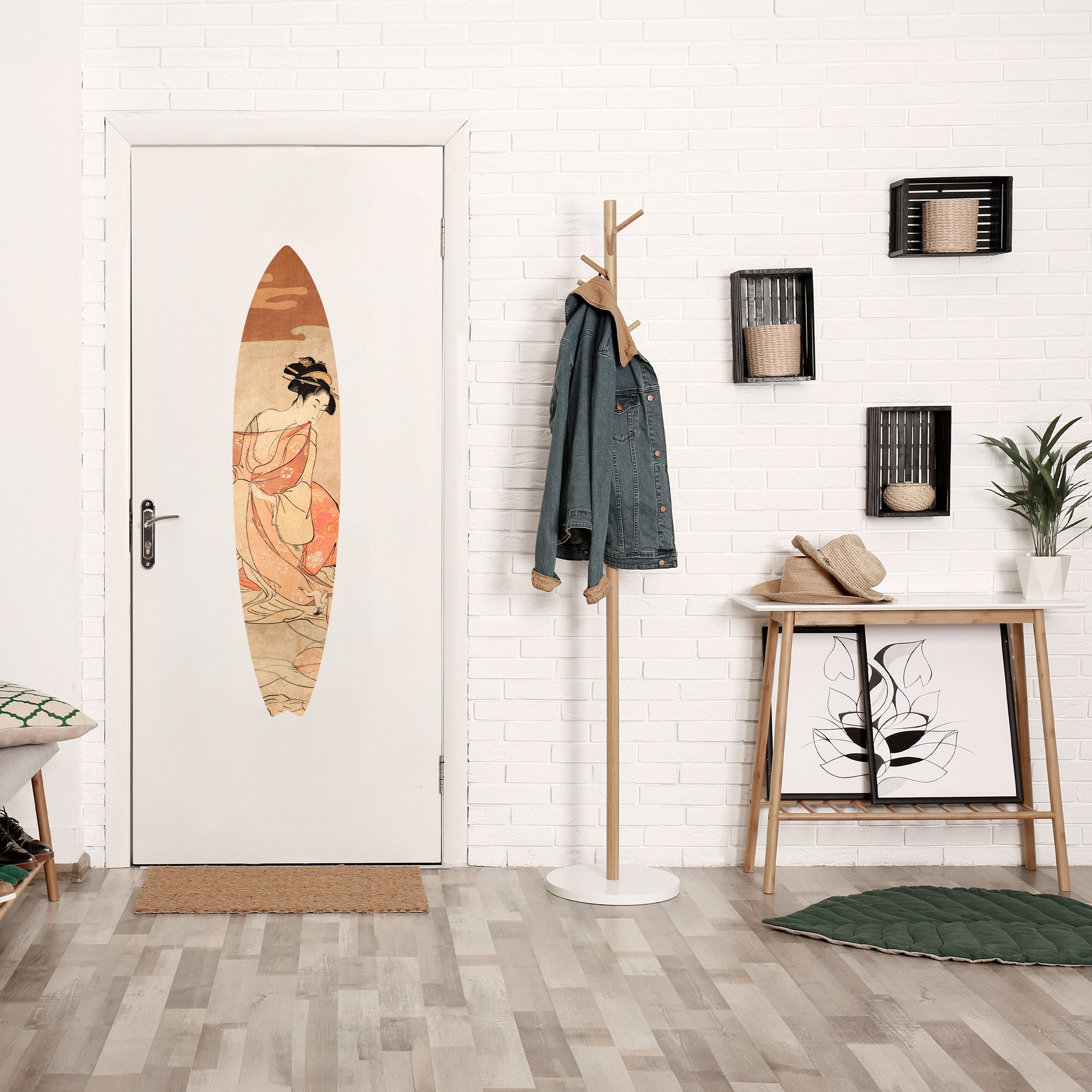 WOMAN, CAT AND EXTRA BROWN Naklejka - deska surfingowa