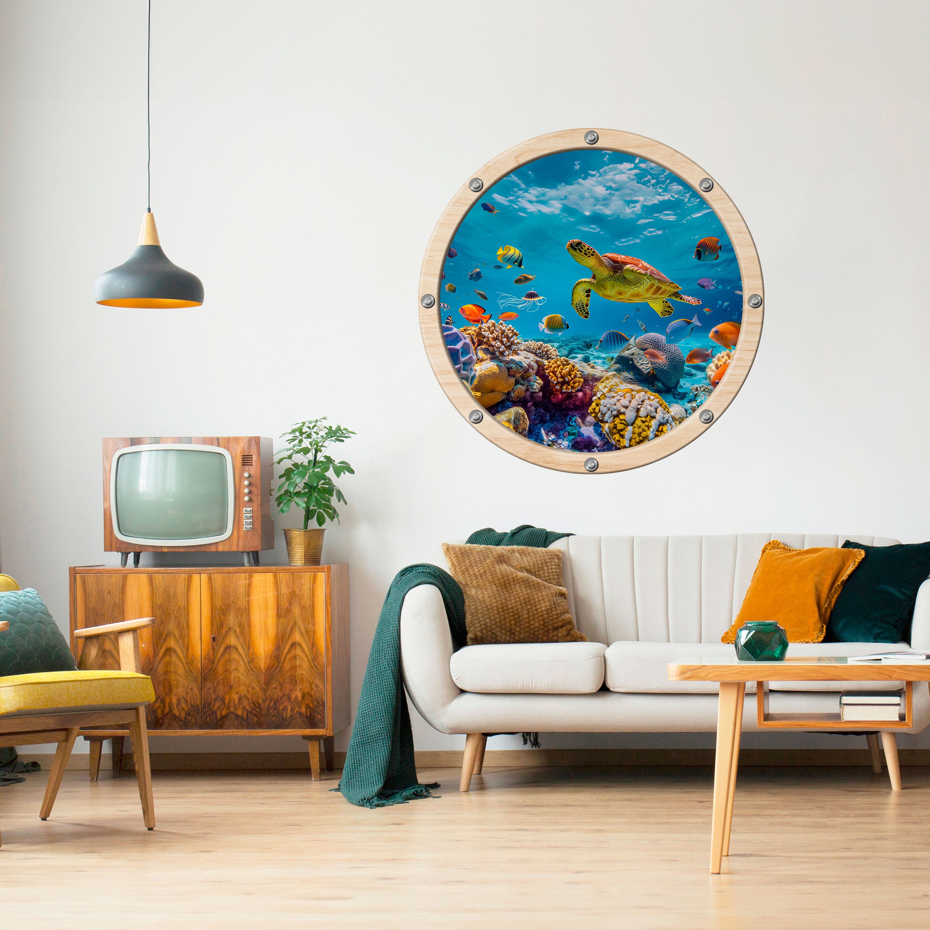 AQUA ADVENTURE Naklejka okrągła