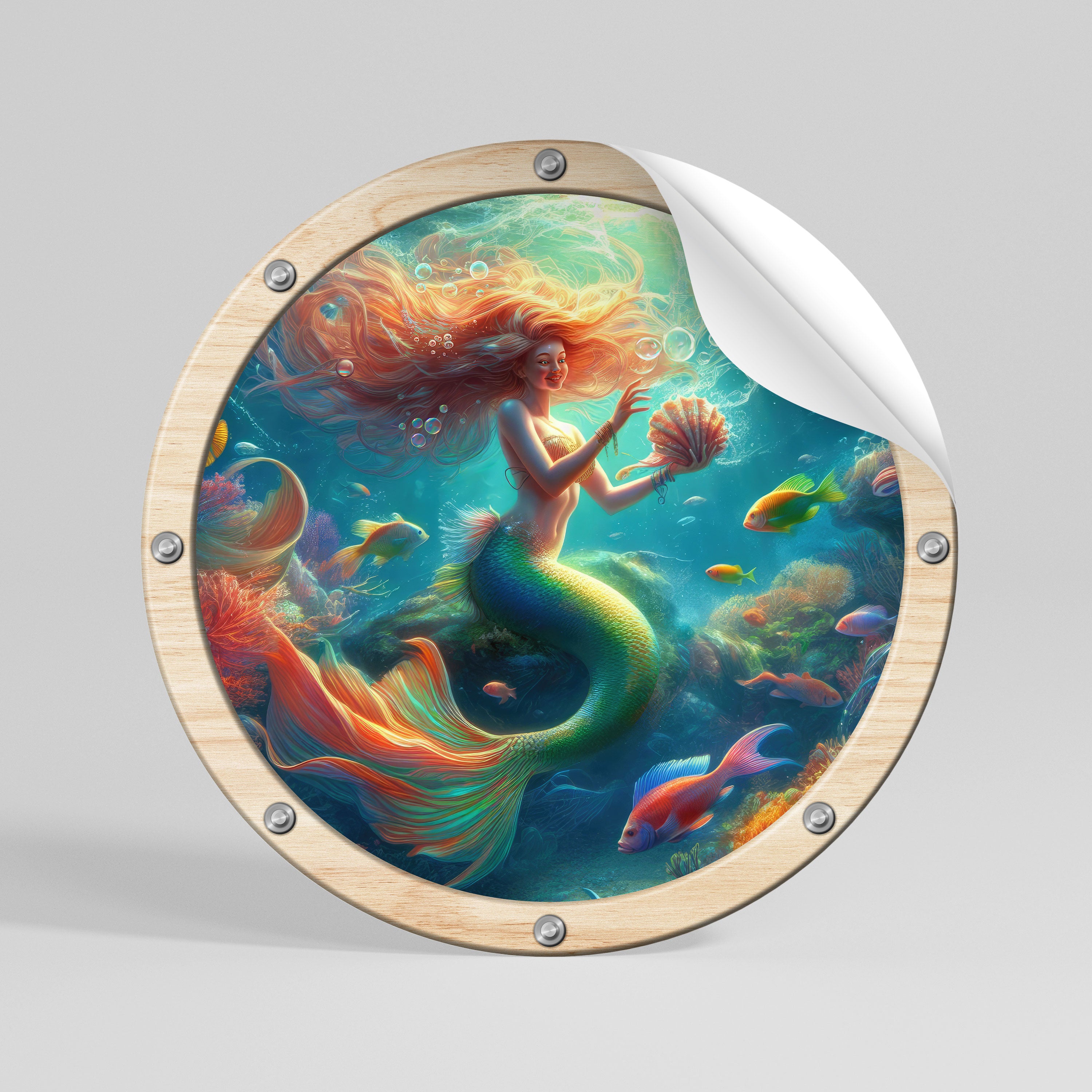 MERMAID DREAMS Naklejka - okrągła