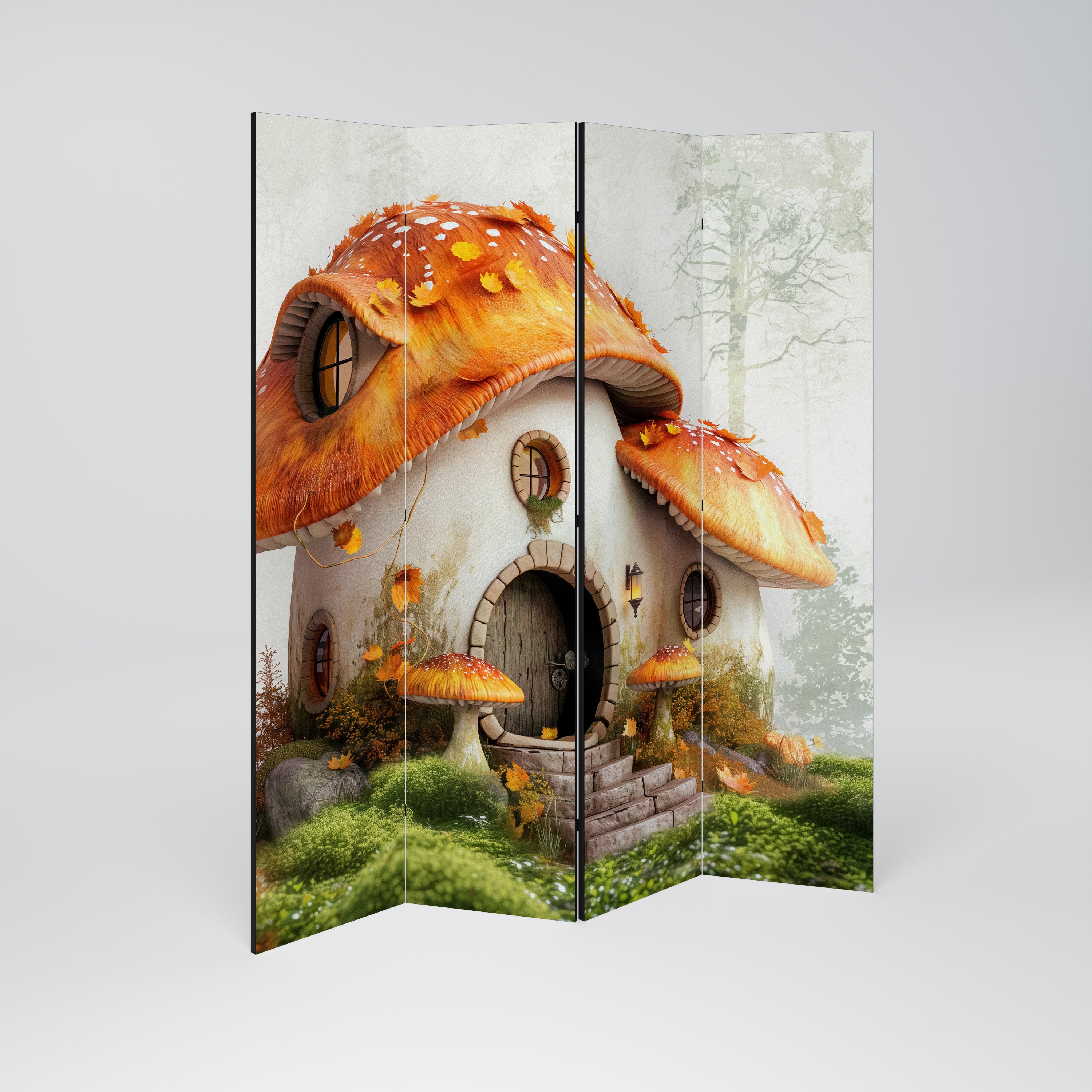 MYSTIC TOADSTOOL Dekoracyjny parawan 4-skrzydłowy