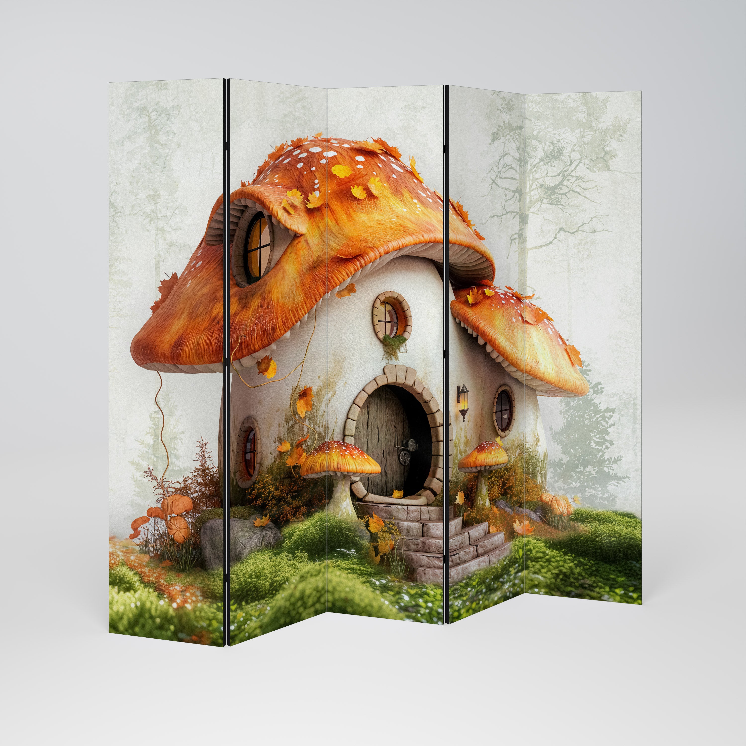 MYSTIC TOADSTOOL Dekoracyjny parawan 5-skrzydłowy