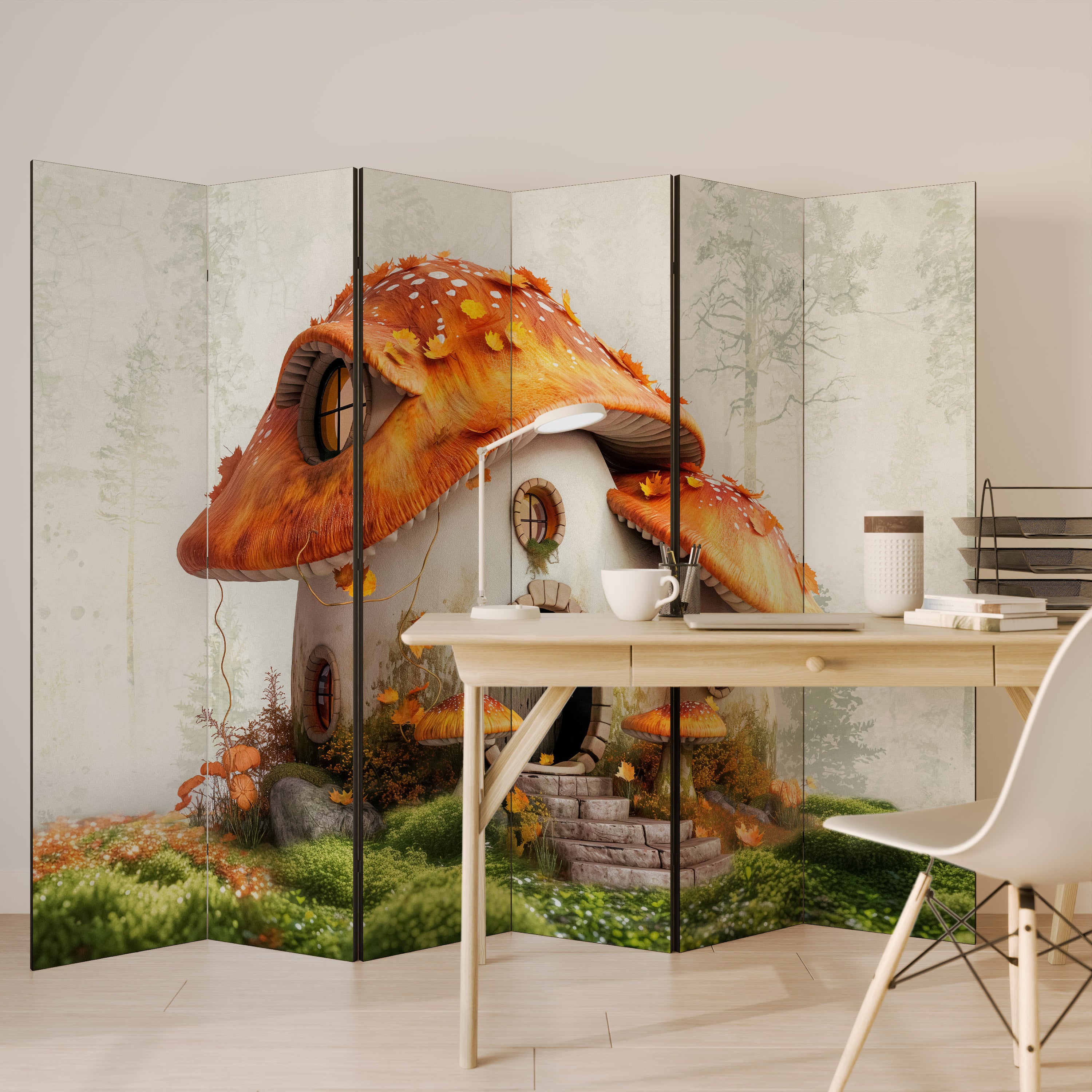 MYSTIC TOADSTOOL Dekoracyjny parawan 6-skrzydłowy