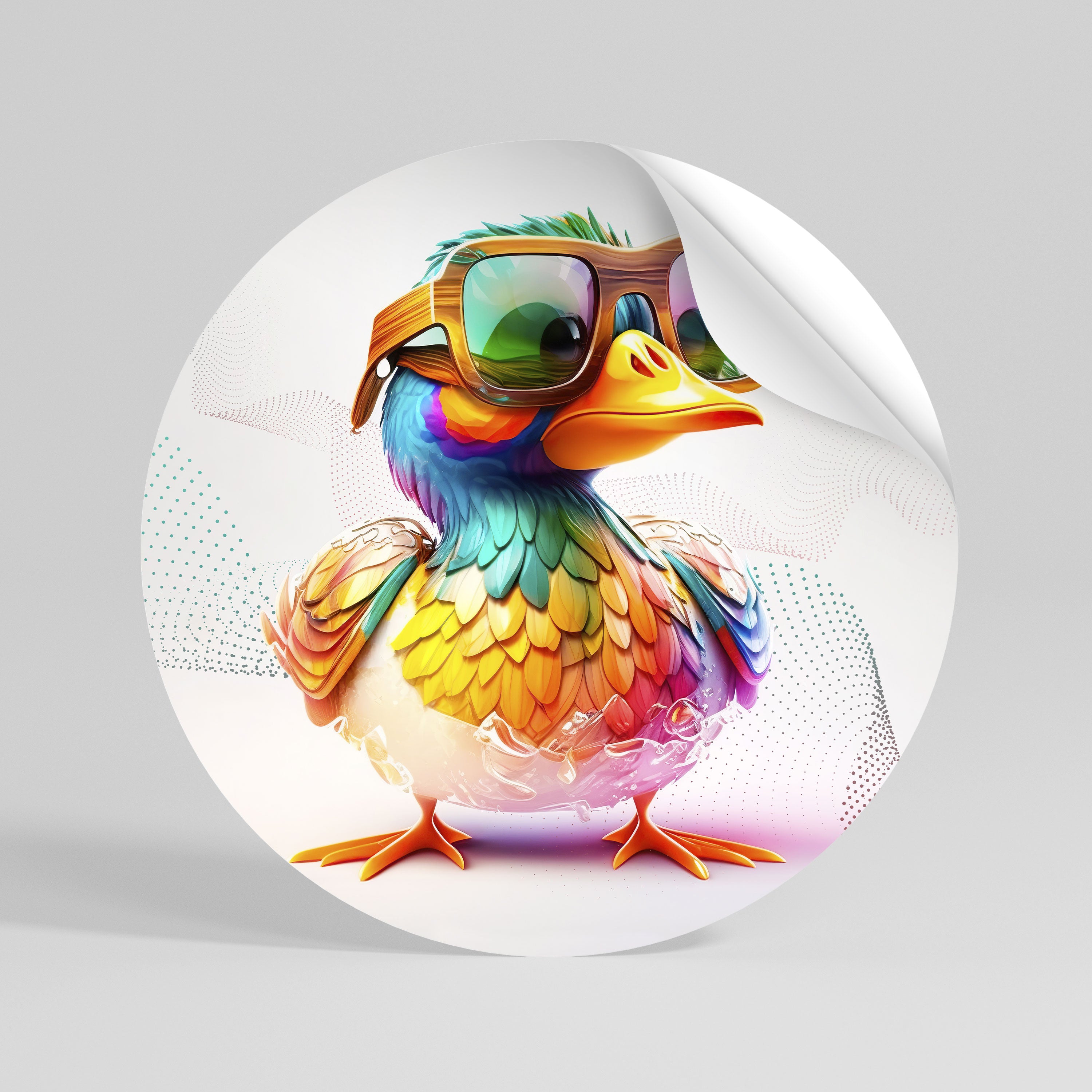 QUACKY FUN Naklejka - okrągła