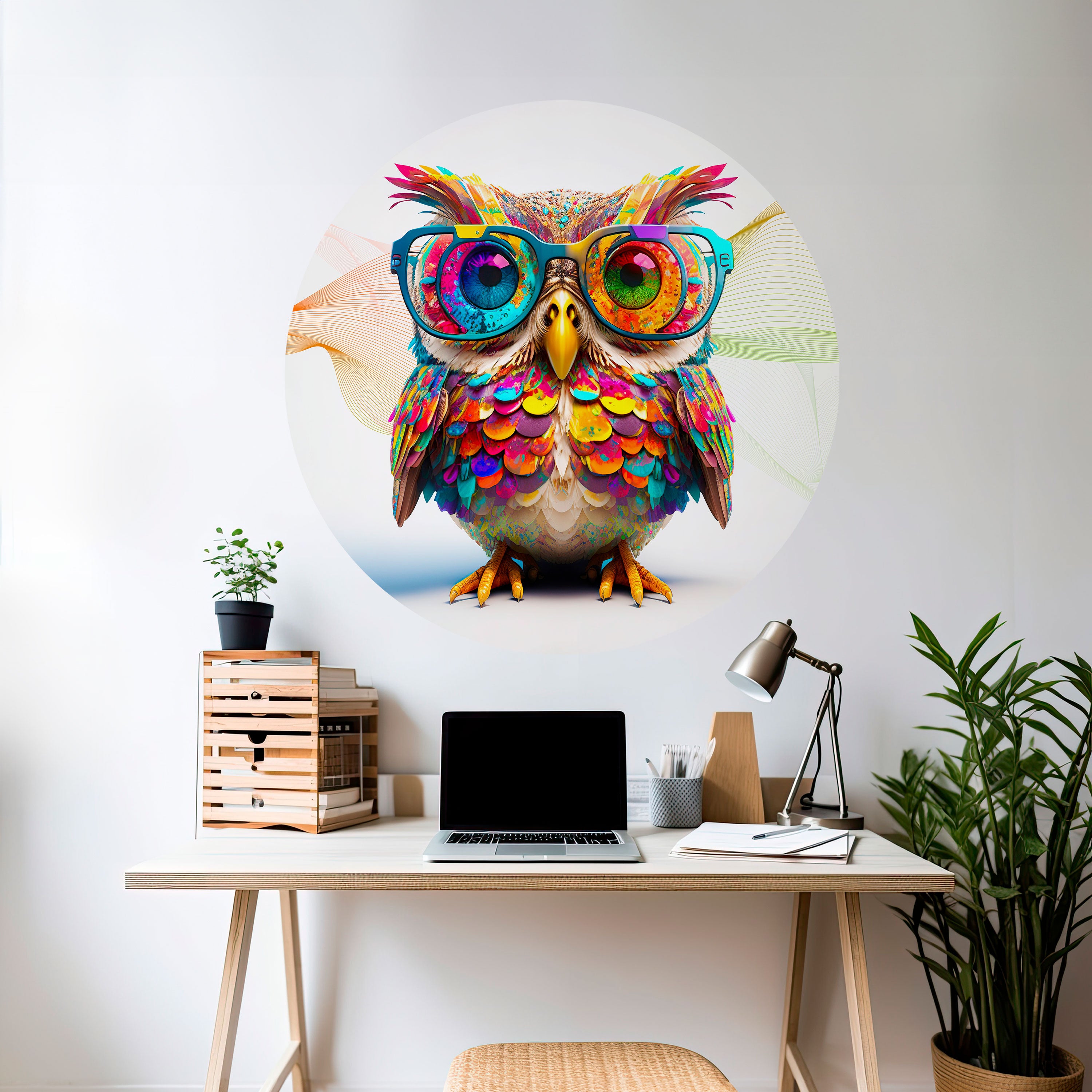 HOOT HOOT Naklejka okrągła