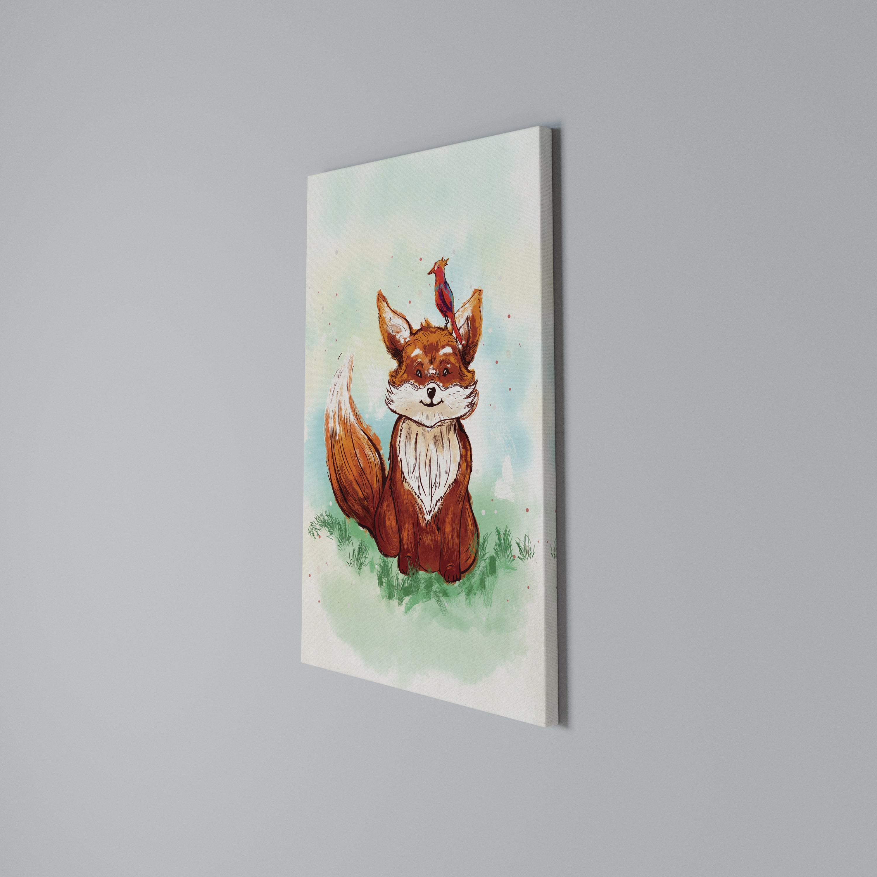FOX FRIENDS Pionowy obraz na płótnie