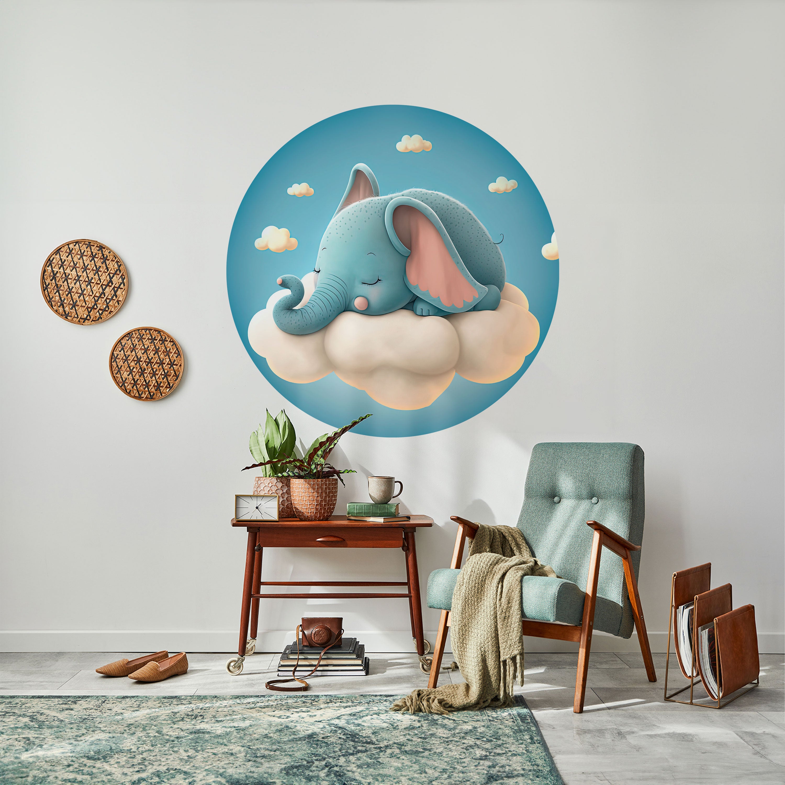 ELEPHANT DREAMS Naklejka okrągła